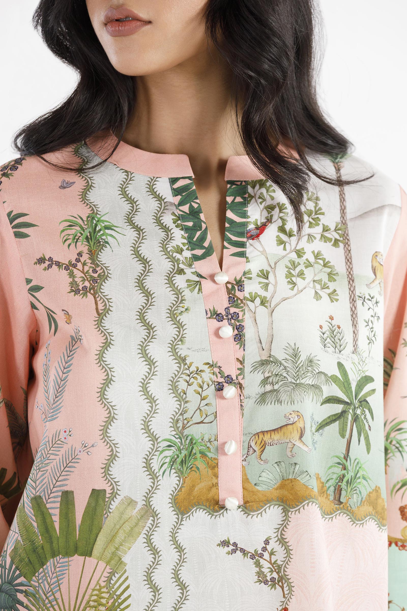 Stitched Printed Lawn Shirt+ Culotte