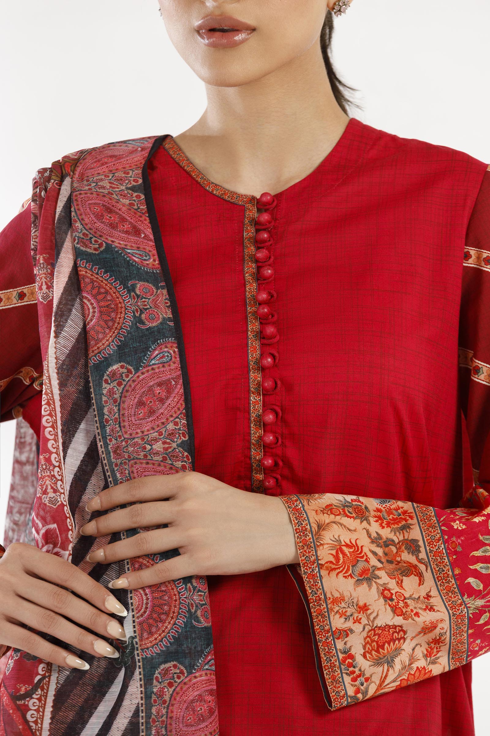 Stitched Printed Lawn Shirt + Dupatta