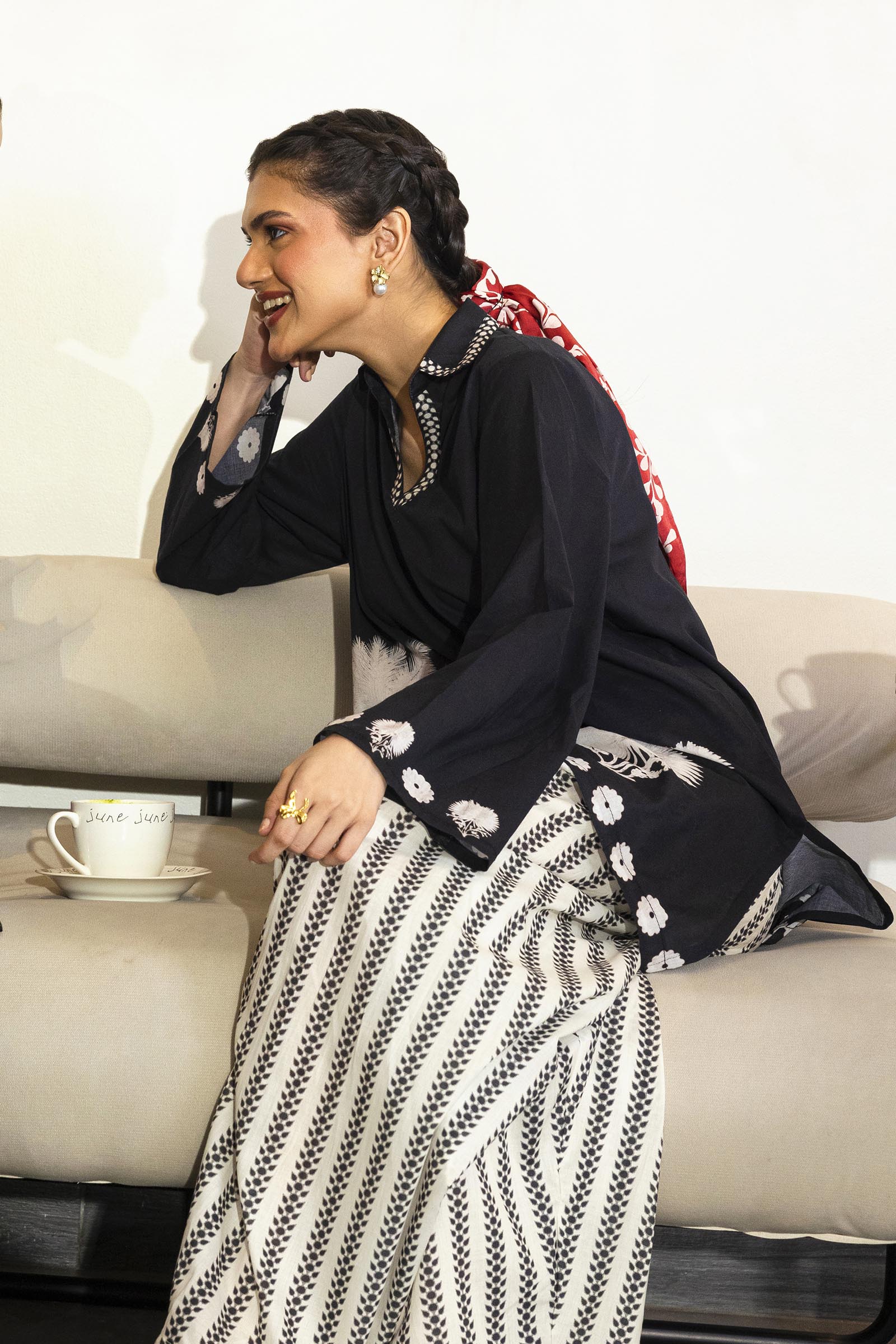 Stitched Embroidered Lawn Shirt + Shalwar