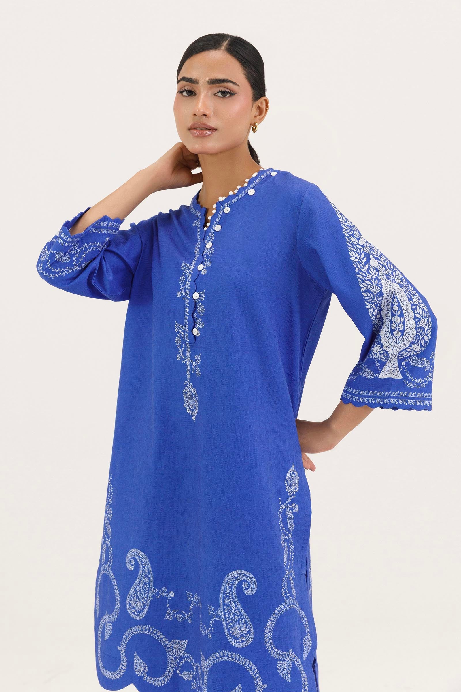 Stitched Printed Dobby Shirt+ Shalwar