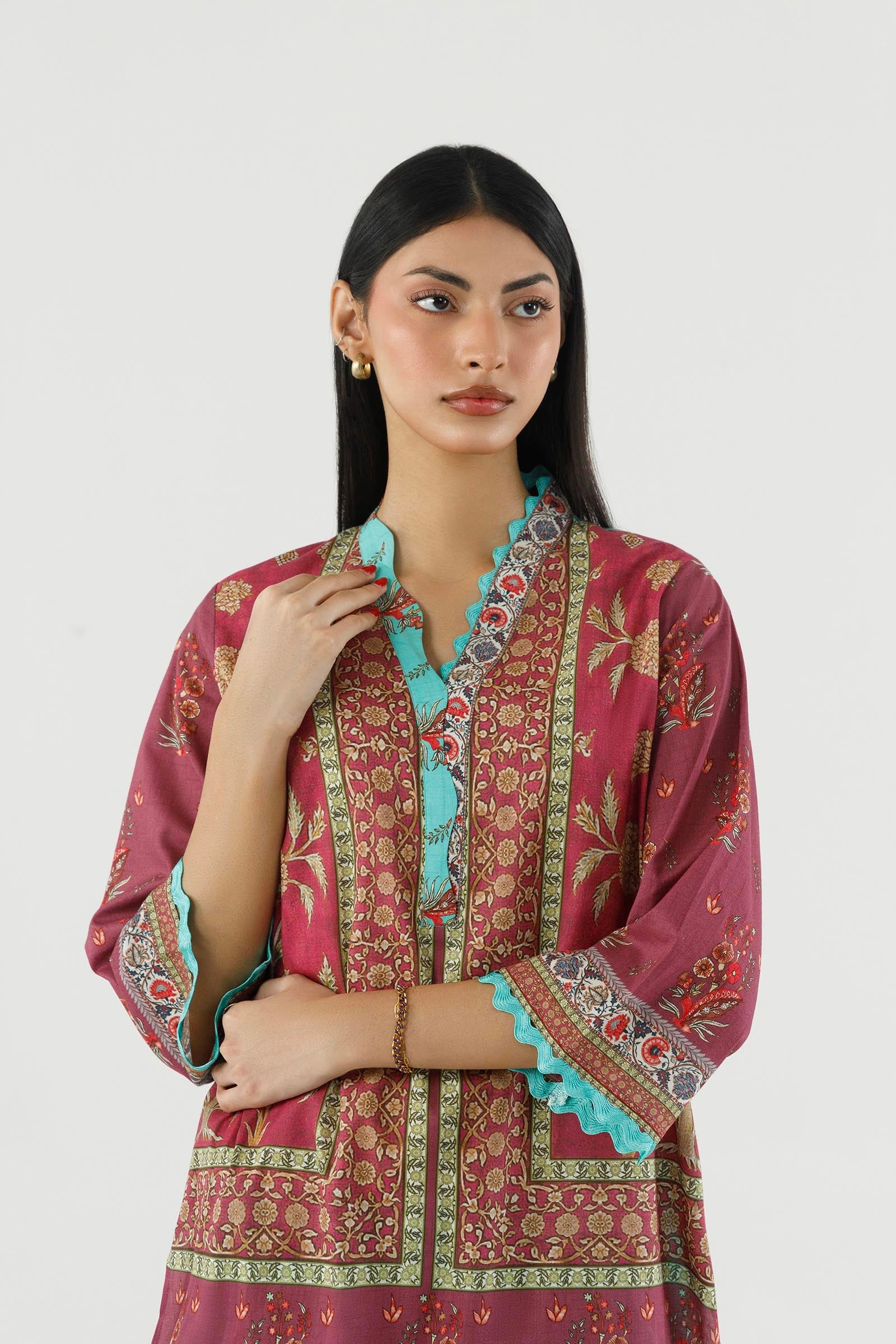 Stitched Printed Lawn Shirt+ Shalwar