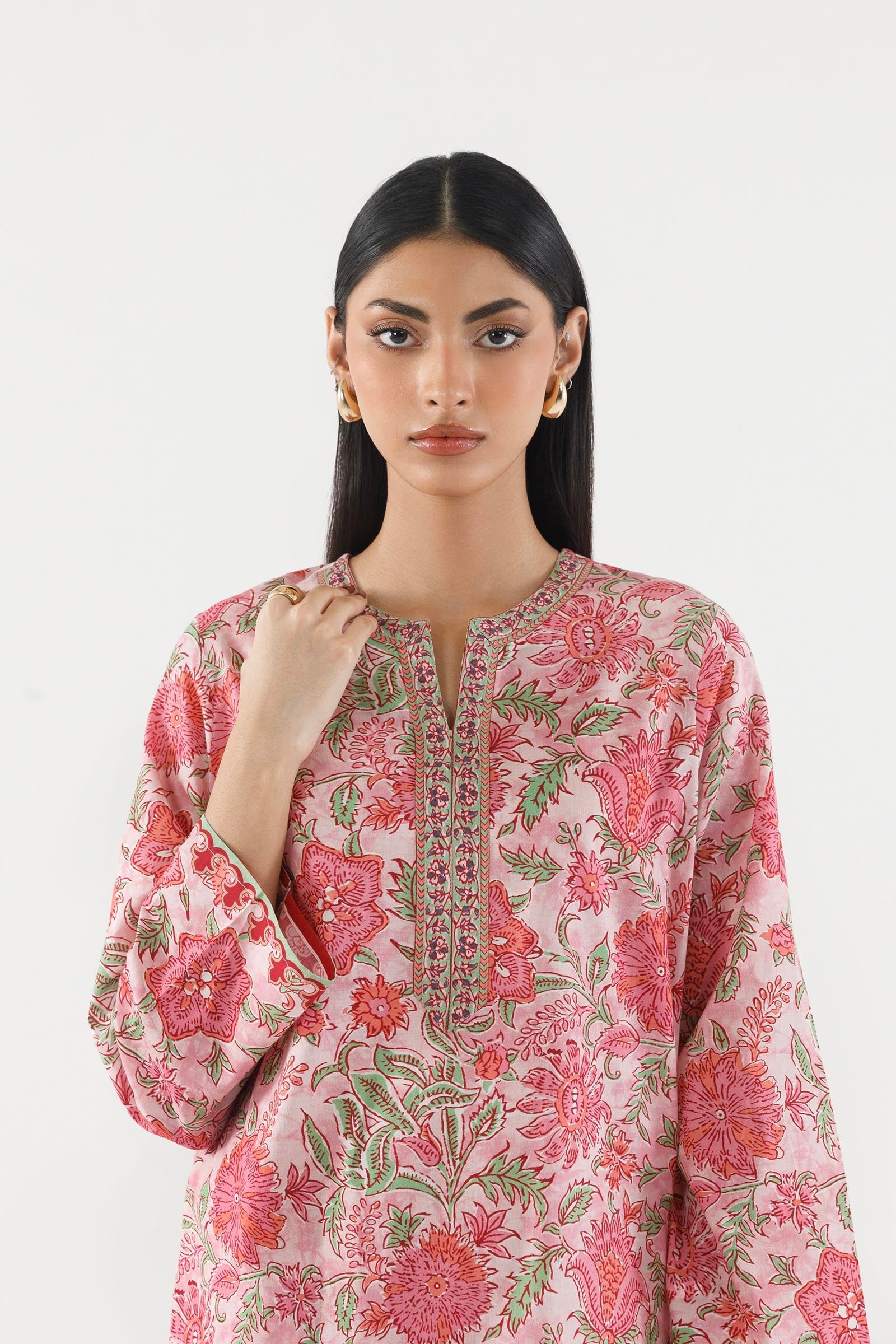 Stitched Printed Lawn Shirt+ Culotte