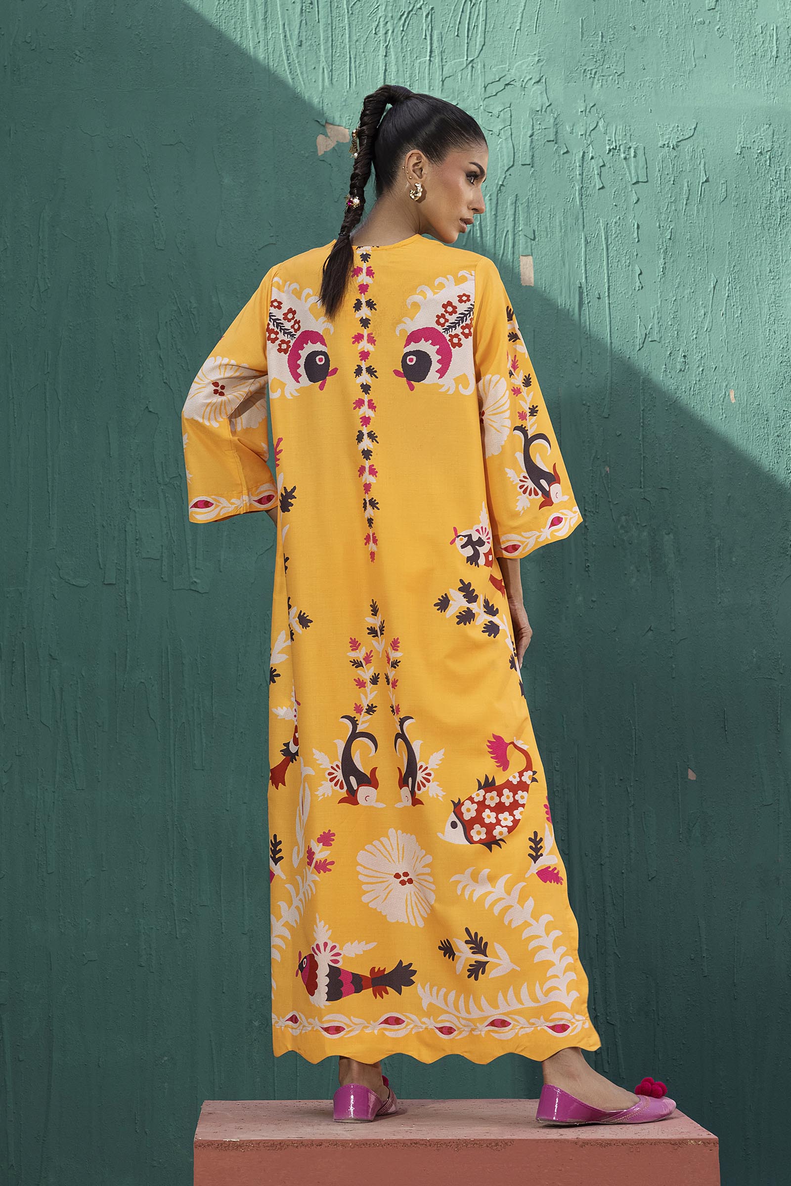 Stitched Printed Viscose Shirt+ Culotte