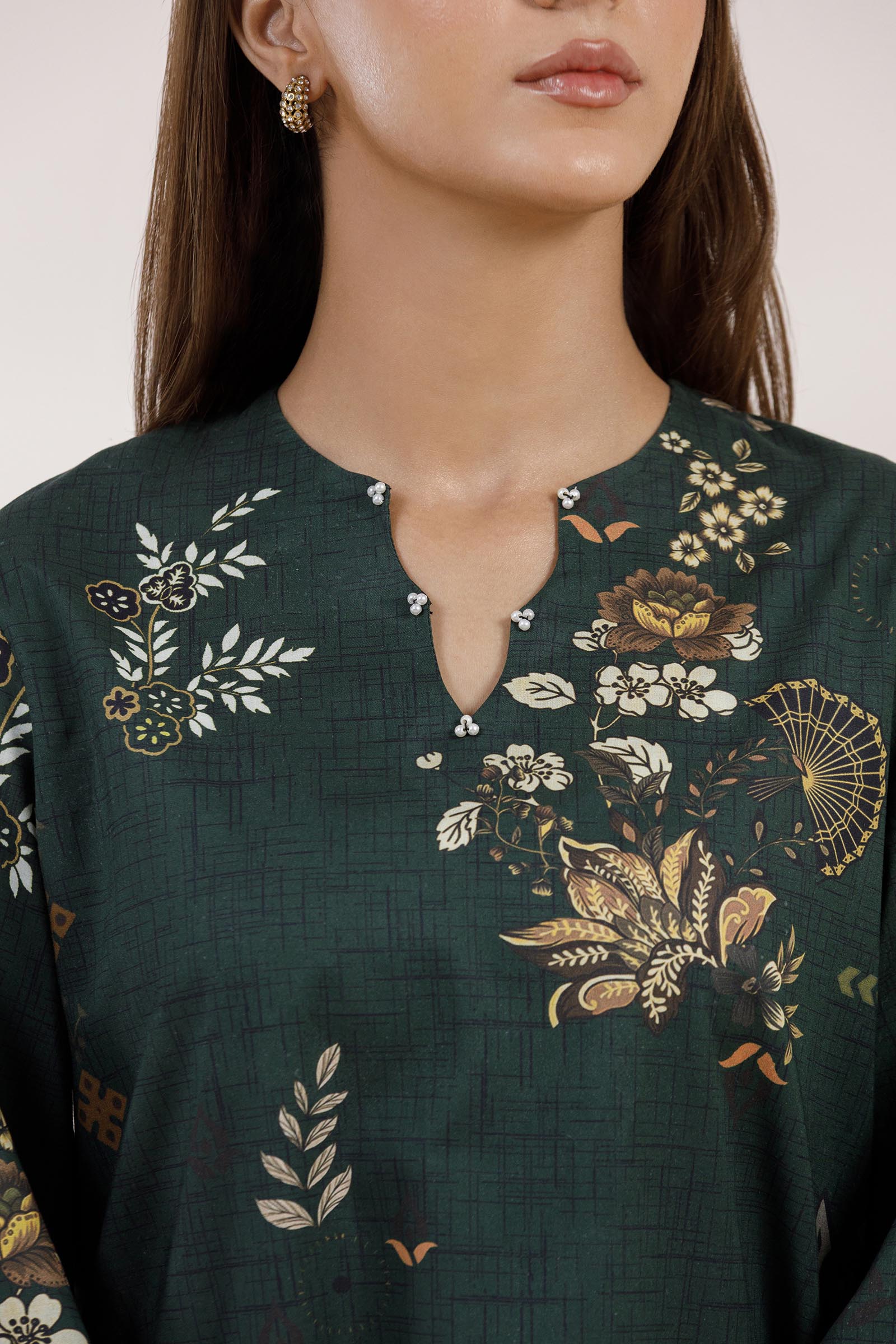 Stitched Printed Lawn Shirt+ Culotte