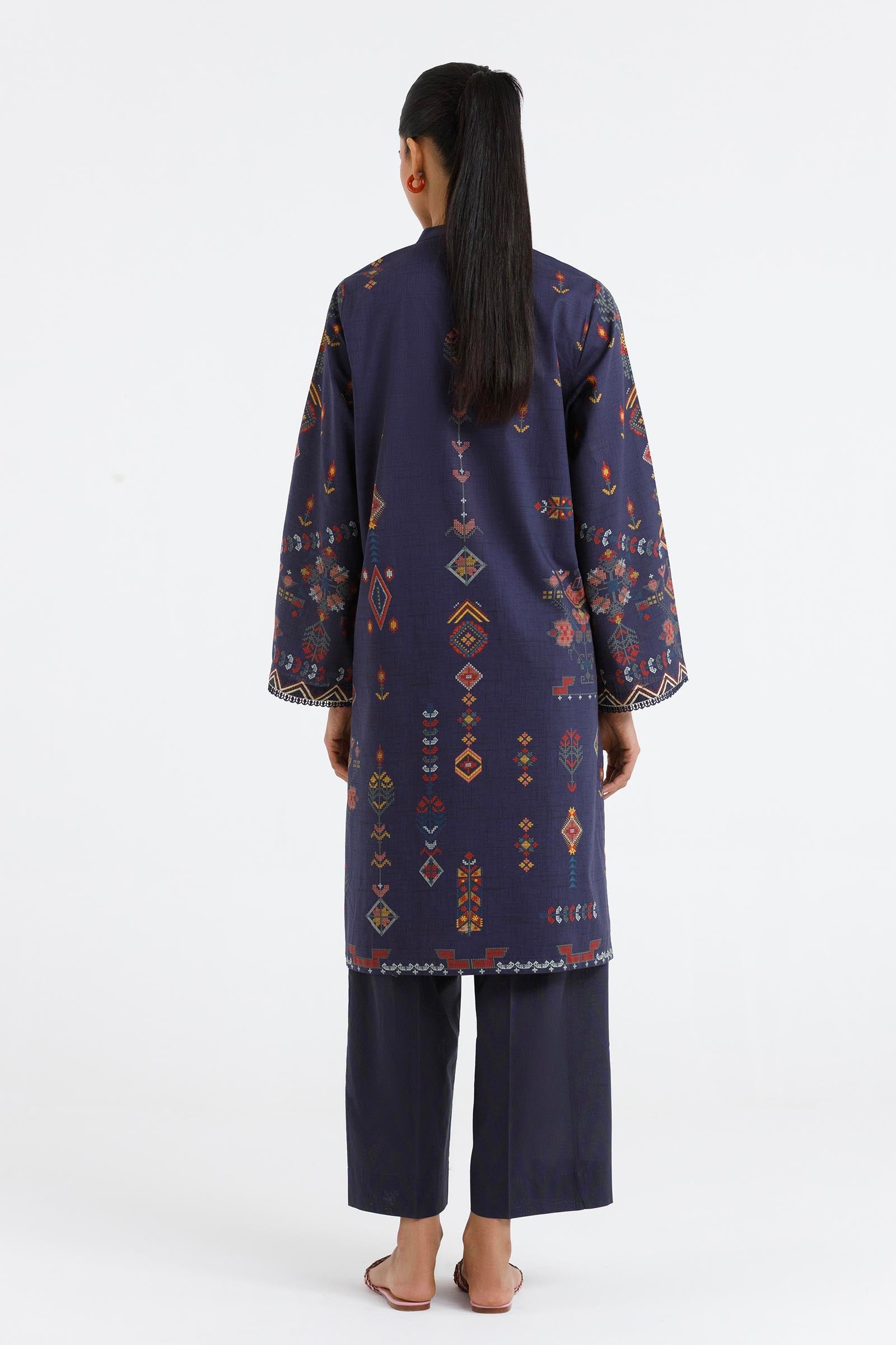 Stitched Printed Lawn Shirt+ Culotte