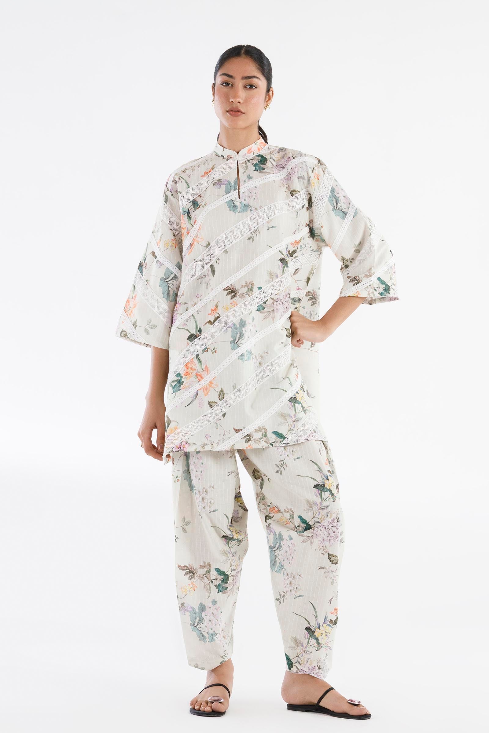 Stitched Printed Brochia Shirt+ Shalwar