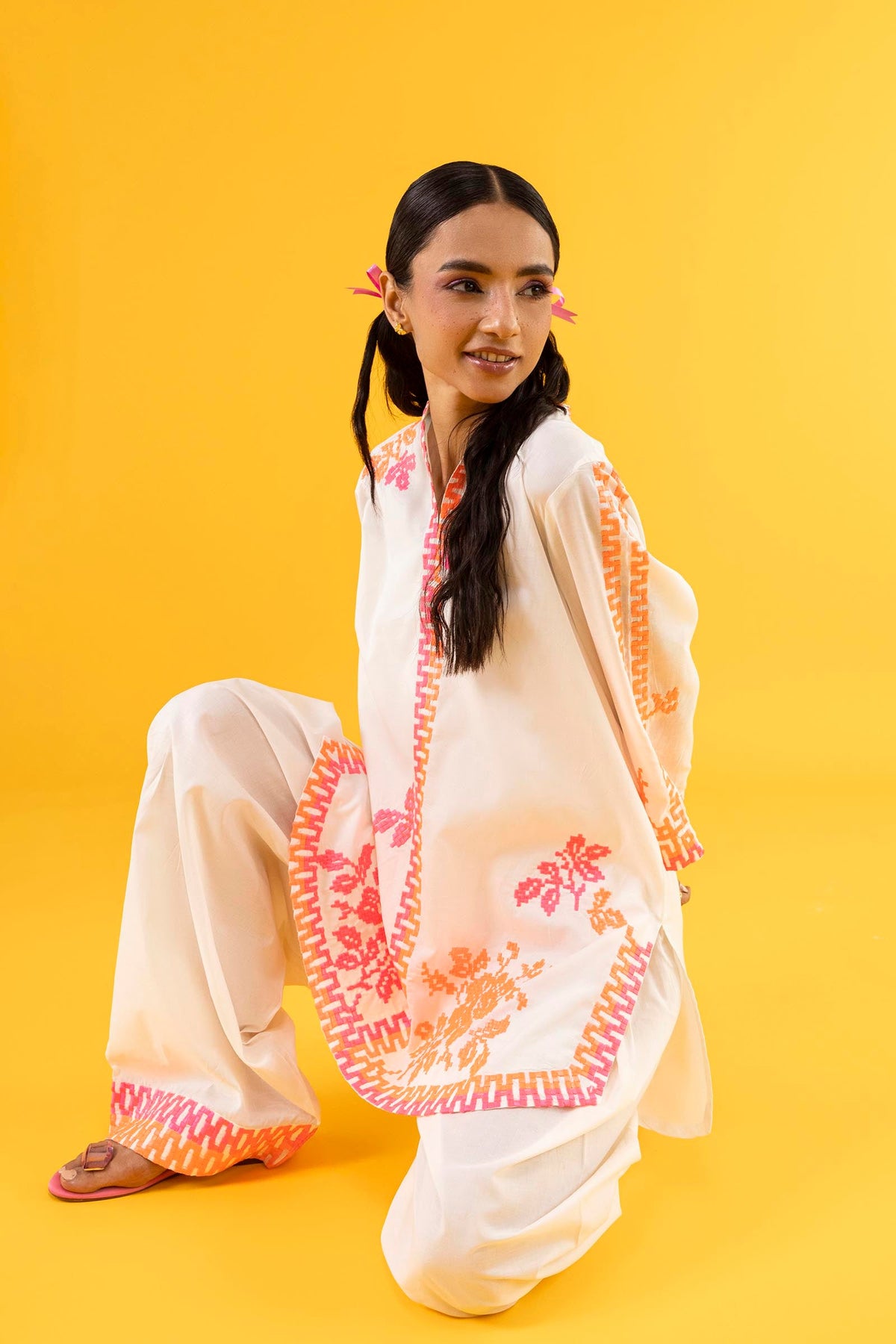 Stitched Embroidered Lawn Shirt + Shalwar