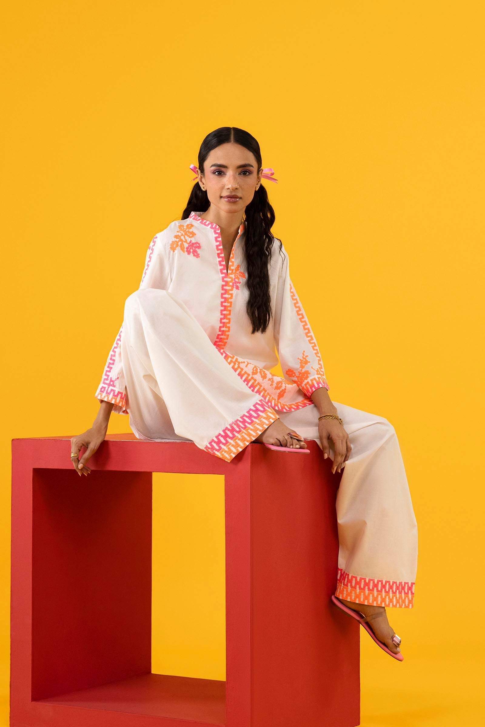 Stitched Embroidered Lawn Shirt + Shalwar
