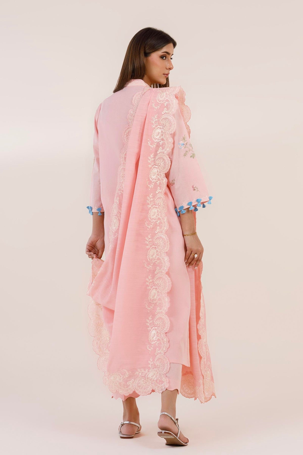 Stitched Embroidered Lawn Suit