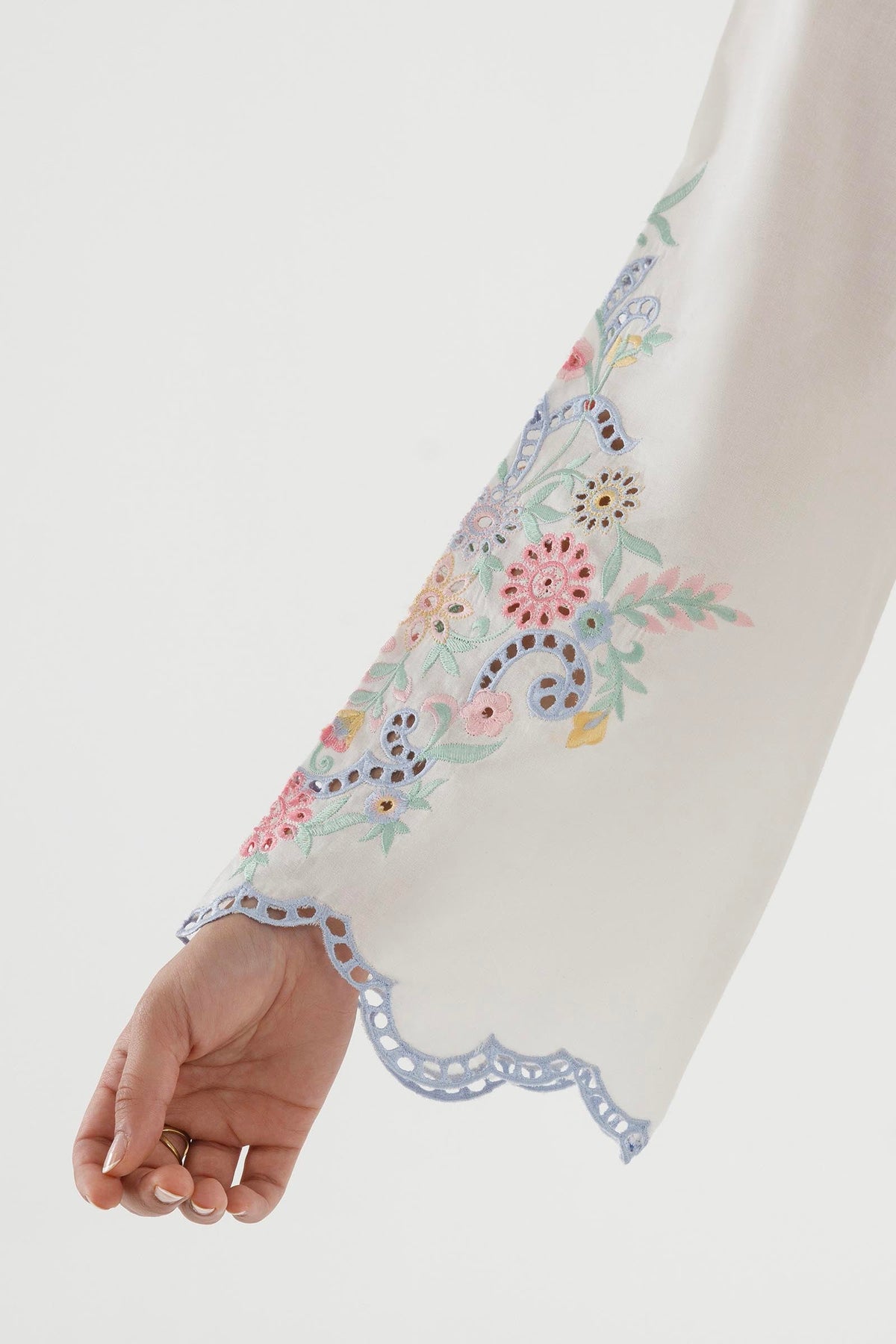 Stitched Embroidered Lawn Shirt+ Culotte