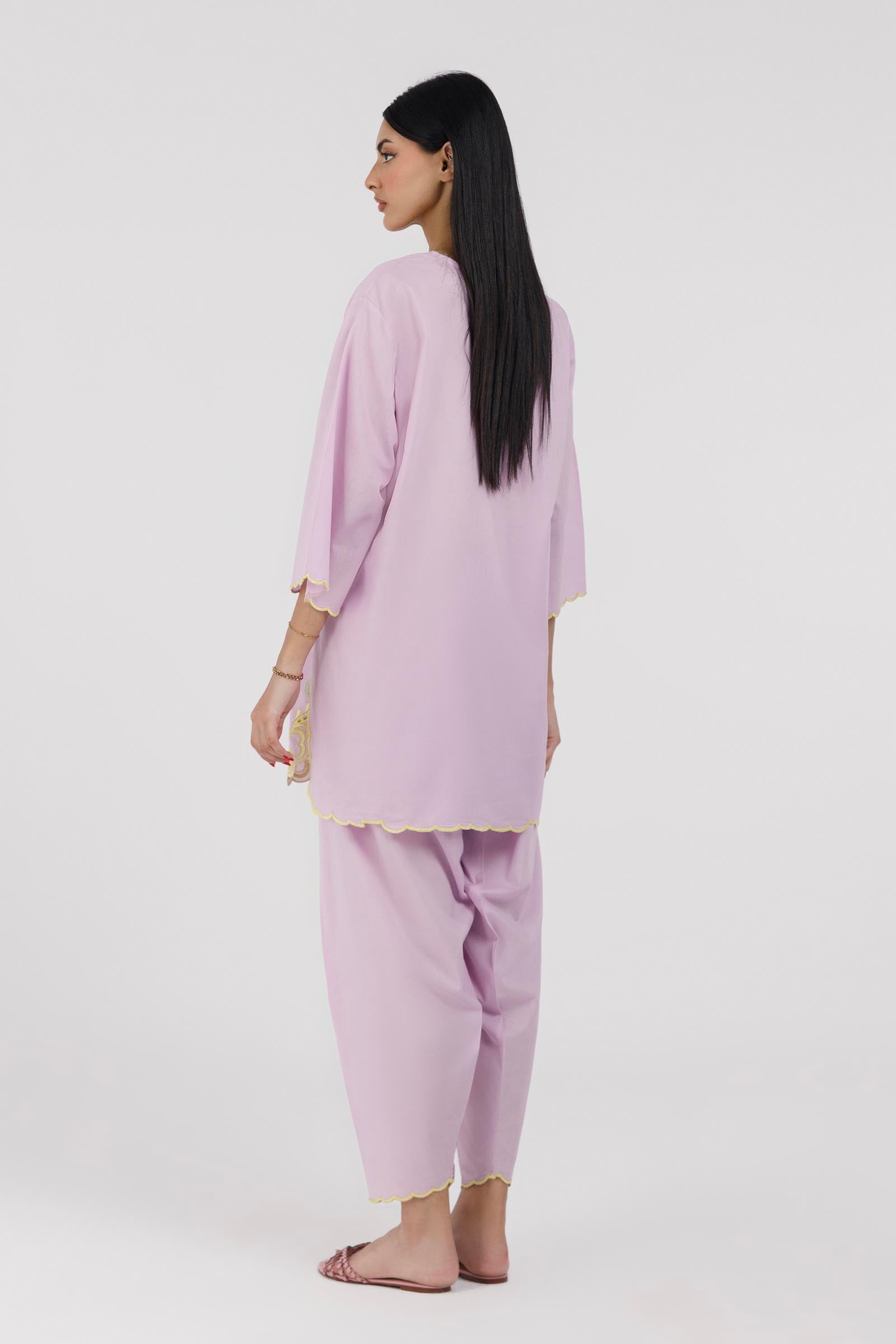 Stitched Embroidered Lawn Shirt+ Shawar