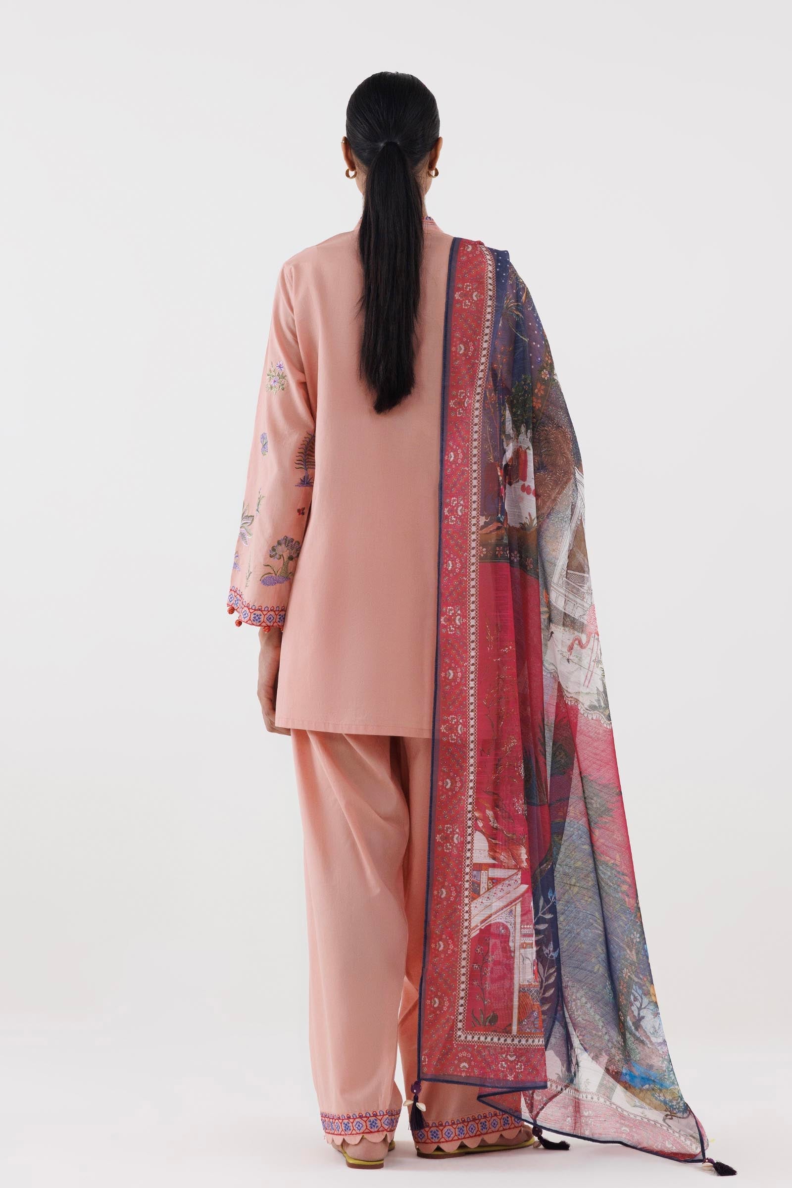 Stitched Embroidered Lawn Shirt+ Shalwar