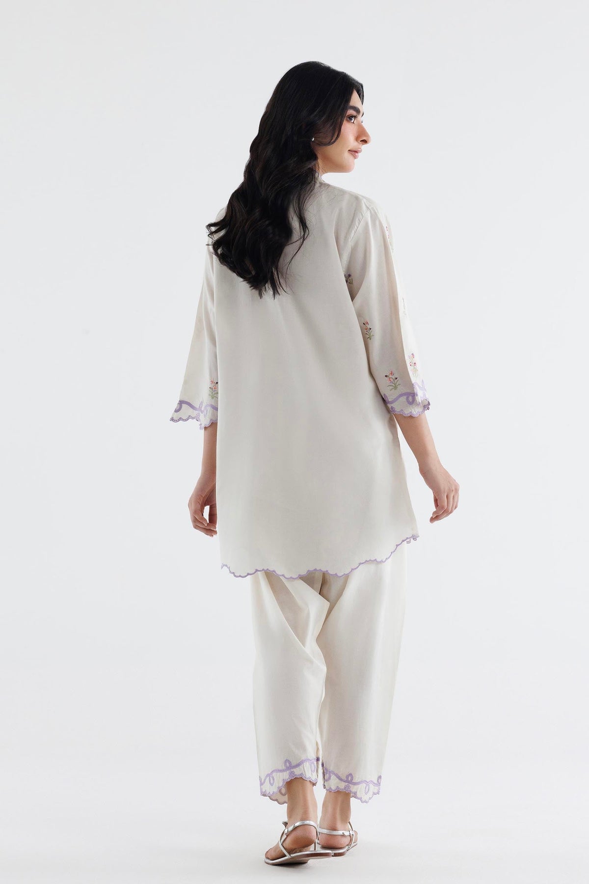Stitched Embroidered Lawn Shirt+ Shalwar