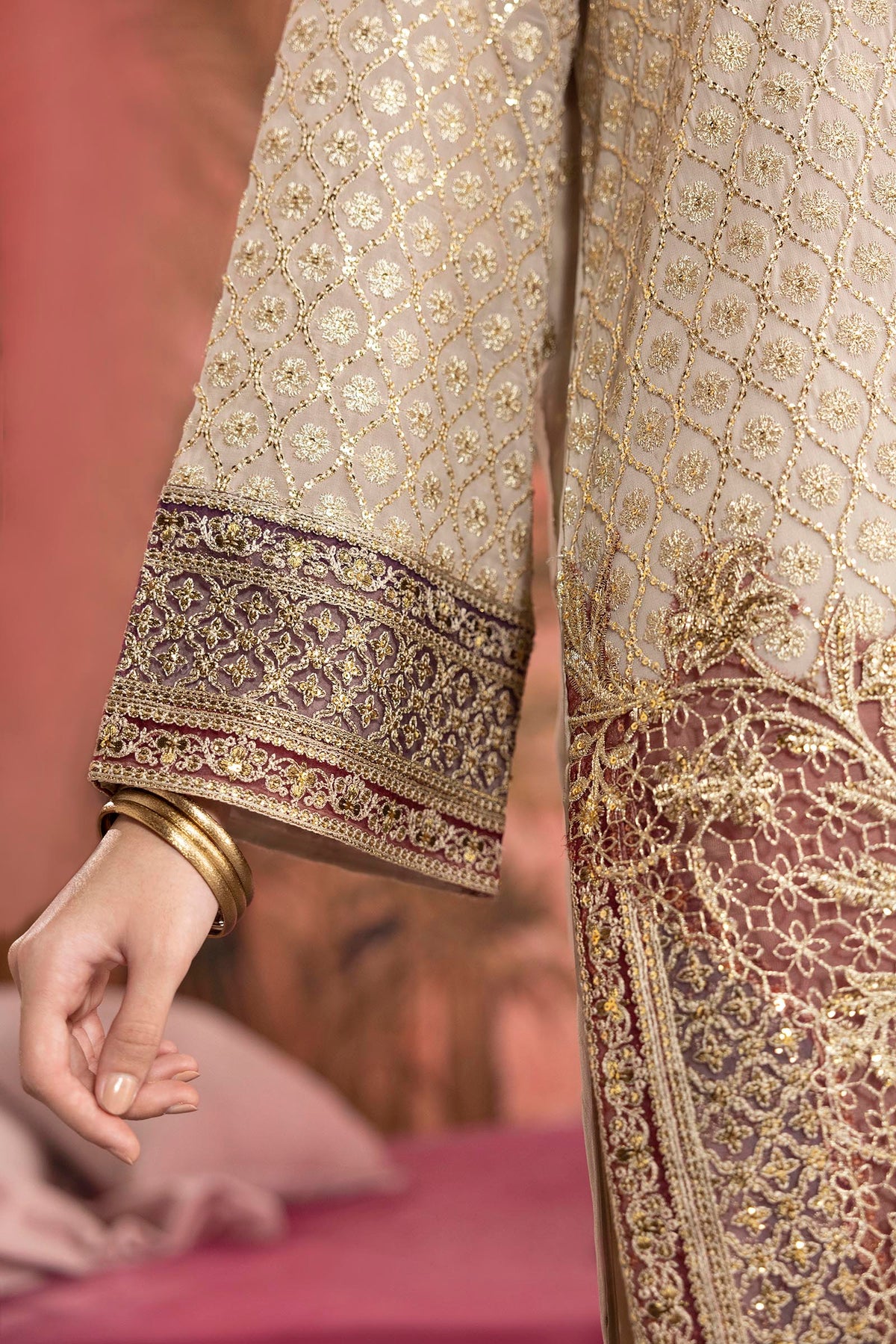 Stitched Embroidered Georgette Suit