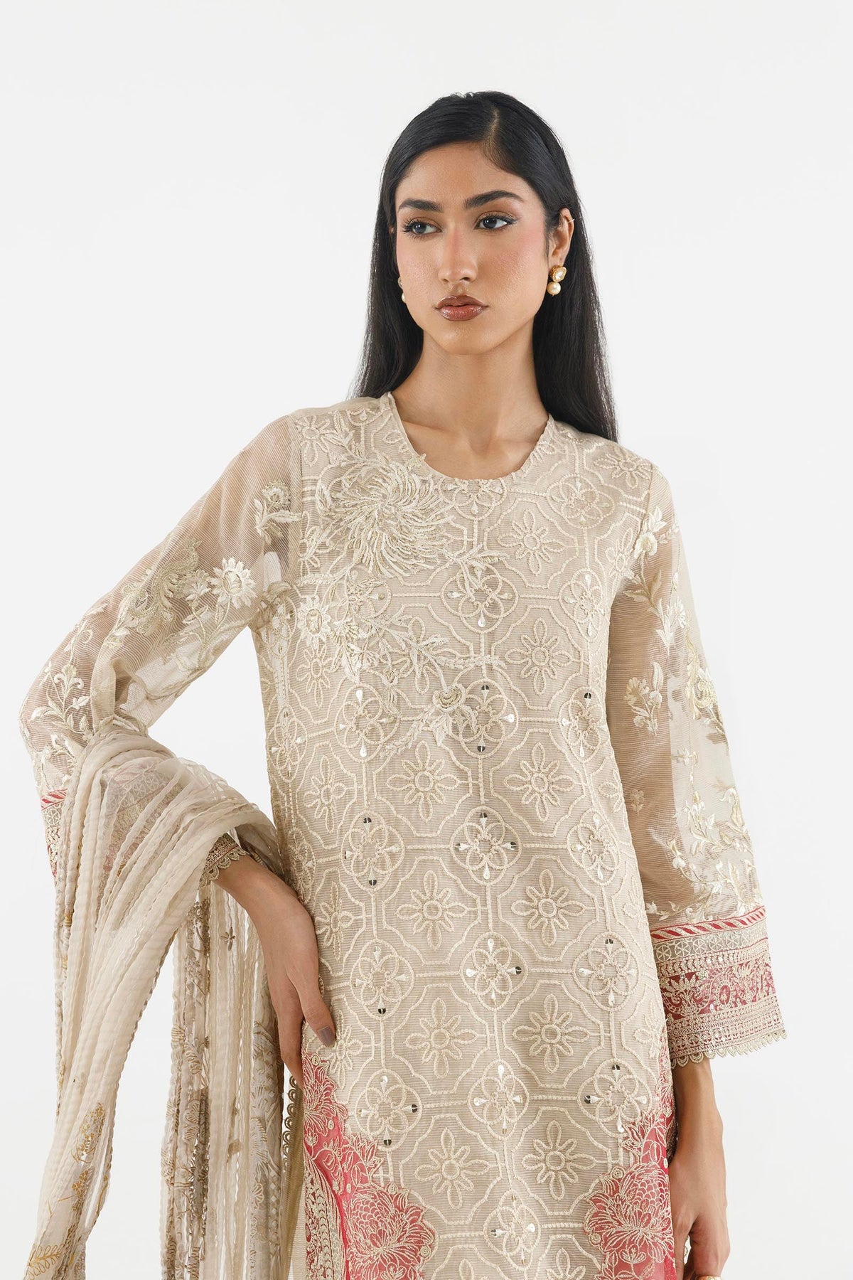 Stitched Embroidered Slub Suit