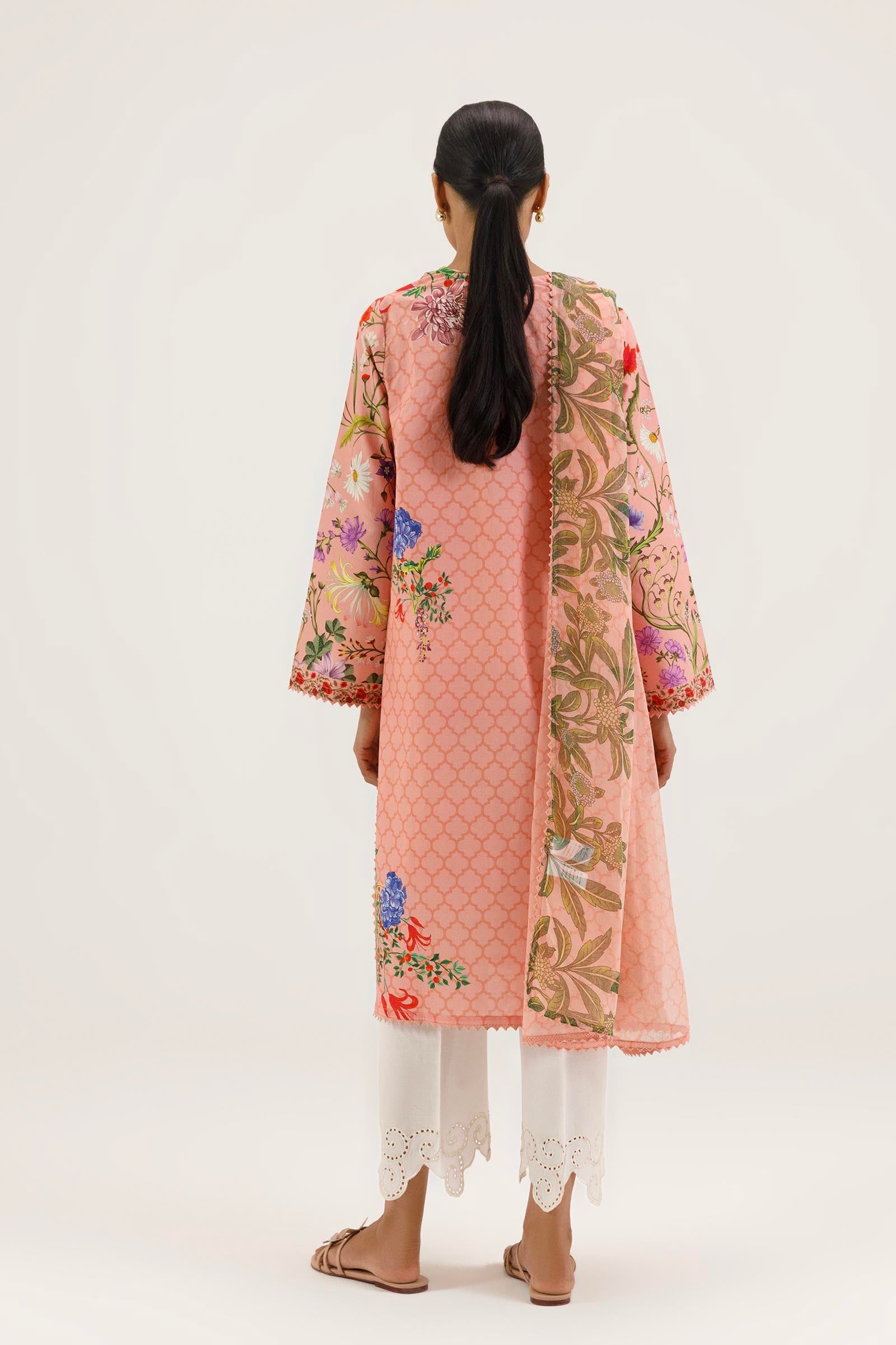 Stitched Printed Lawn Shirt+ Dupatta