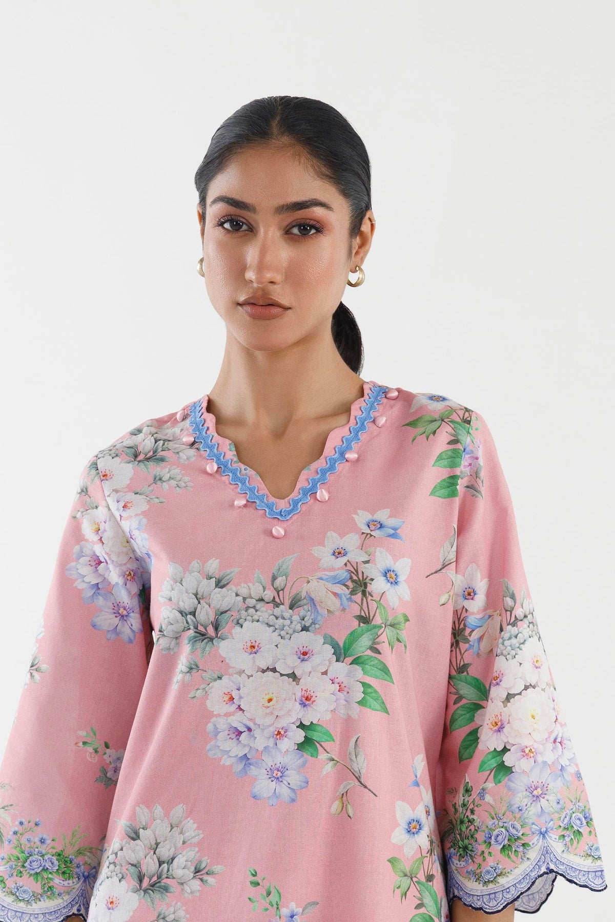 Stitched Printed Lawn Shirt+ Culotte
