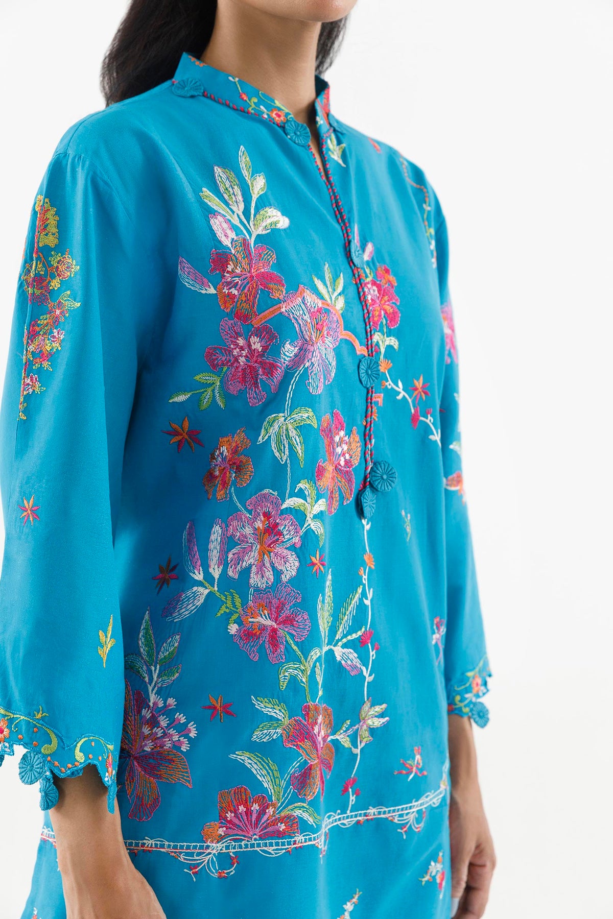 Stitched Embroidered Muzlin Suit