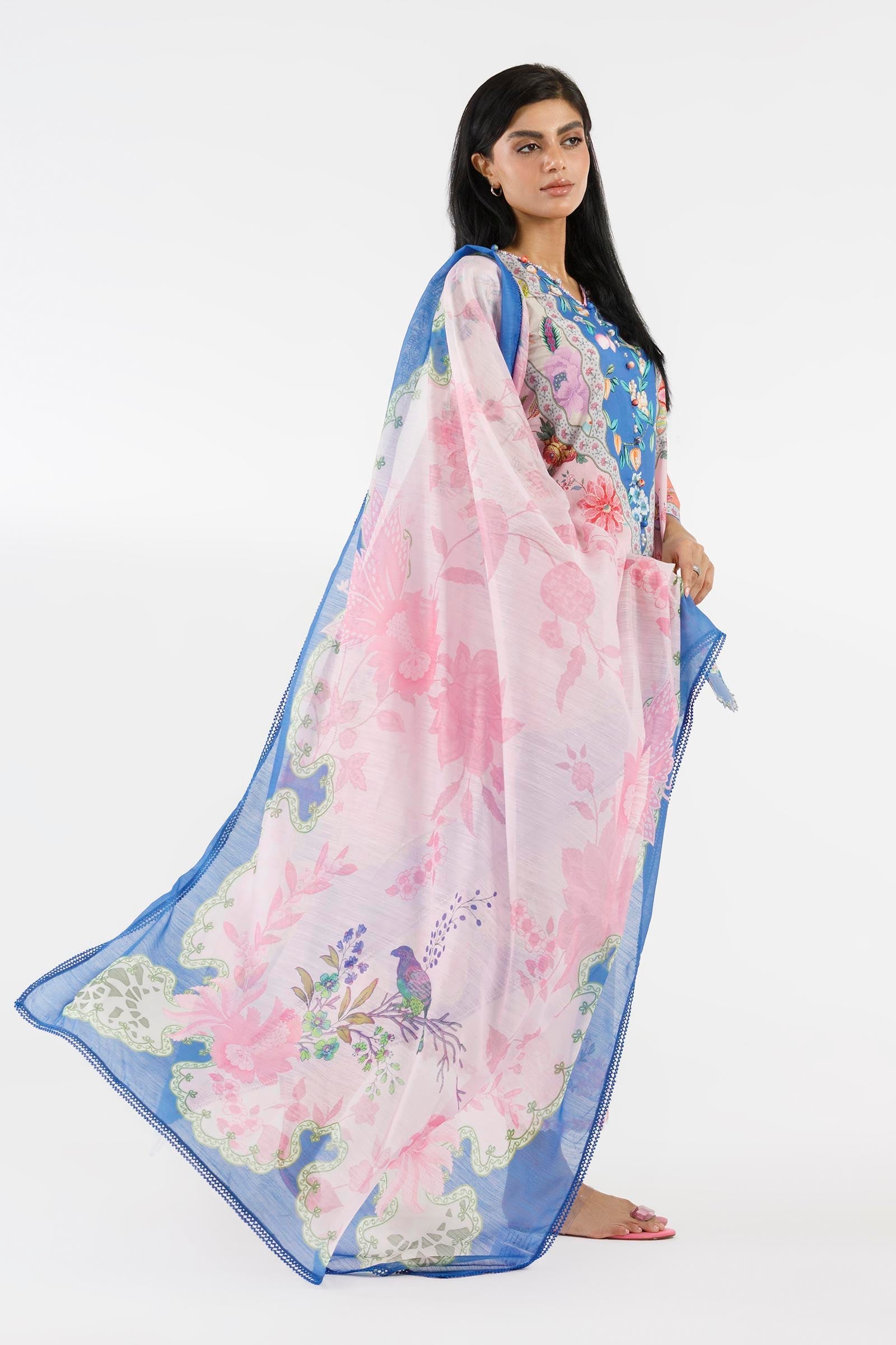 Stitched Printed Muzlin Suit