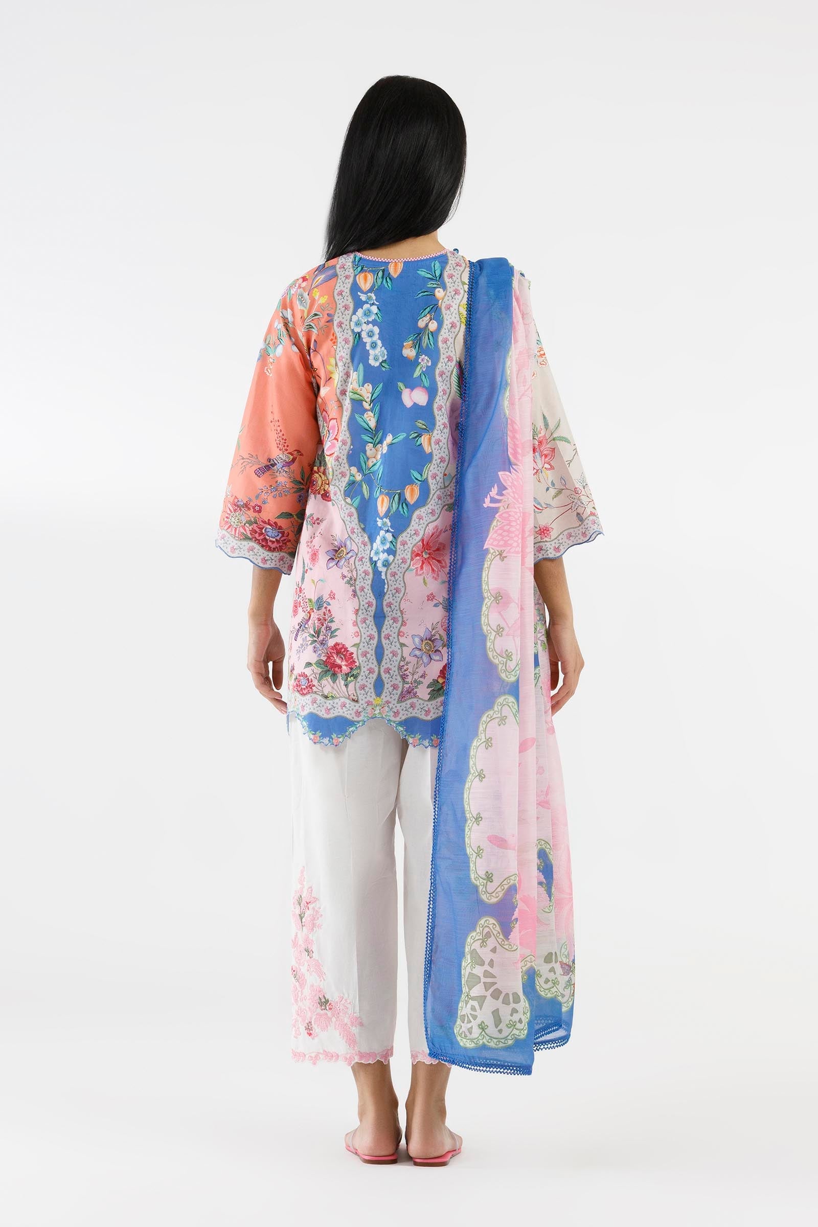 Stitched Printed Muzlin Suit