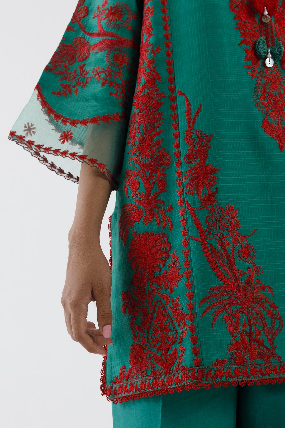 Stitched Embroidered Muzlin Cambric Suit