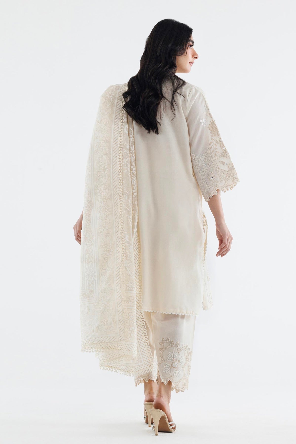 Stitched Embroidered Cambric Suit
