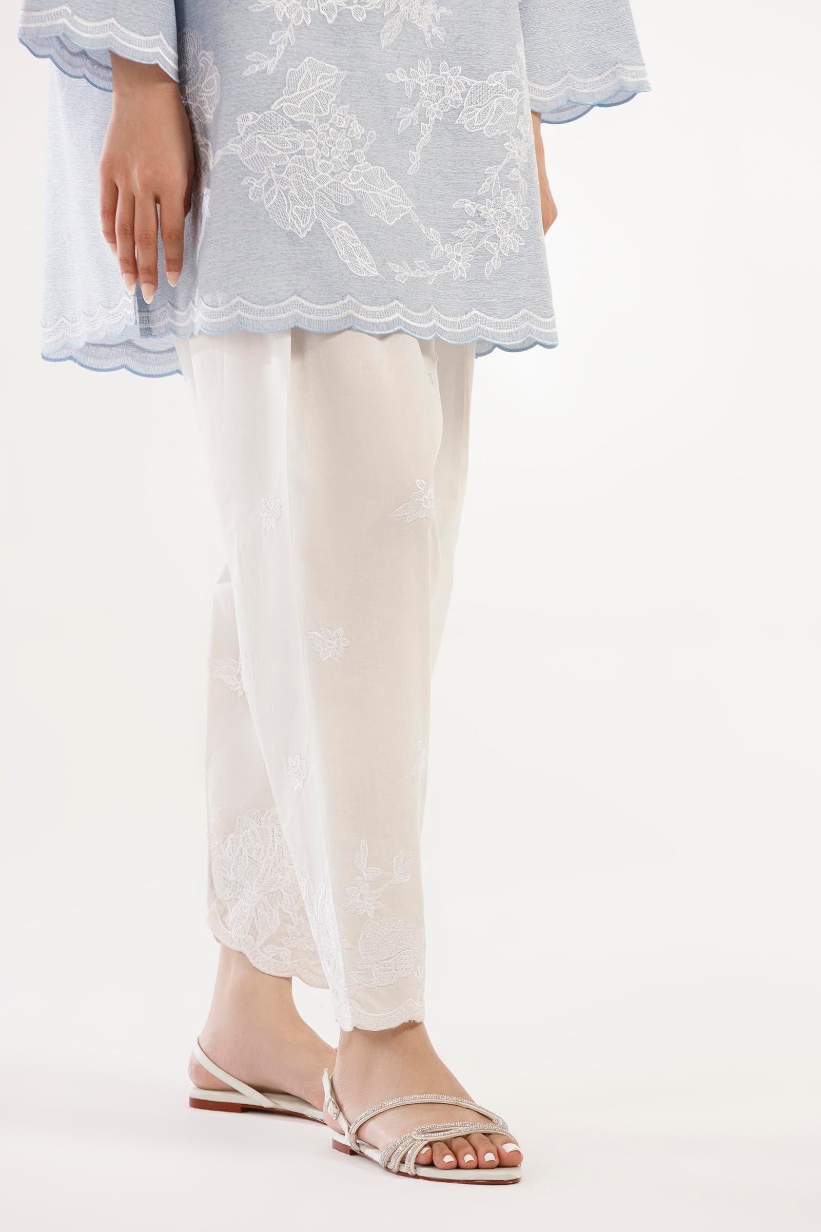 Stitched Embroidered Chambray Shirt+ Shalwar