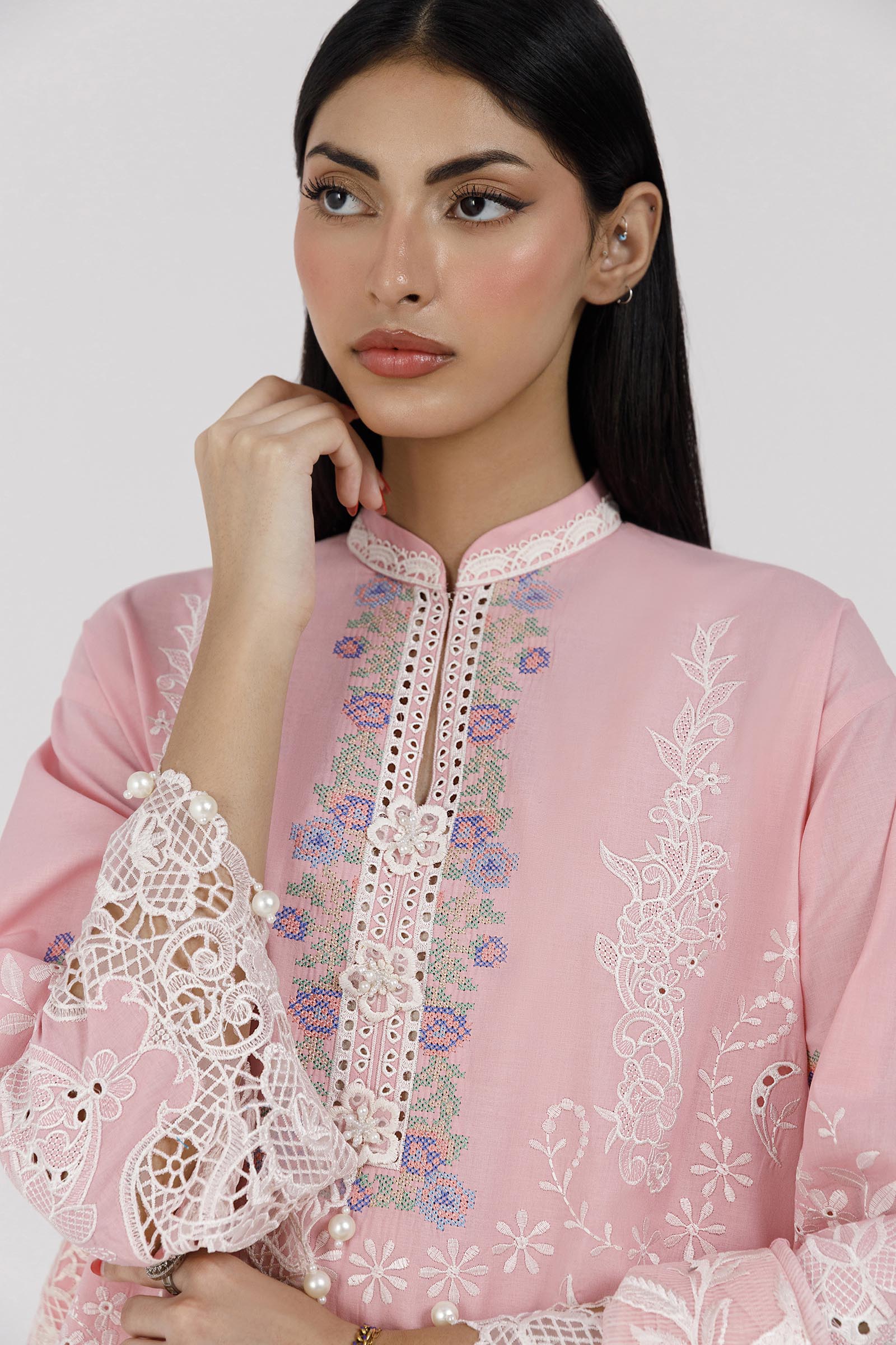 Stitched Embroidered Lawn Shirt+ Shalwar