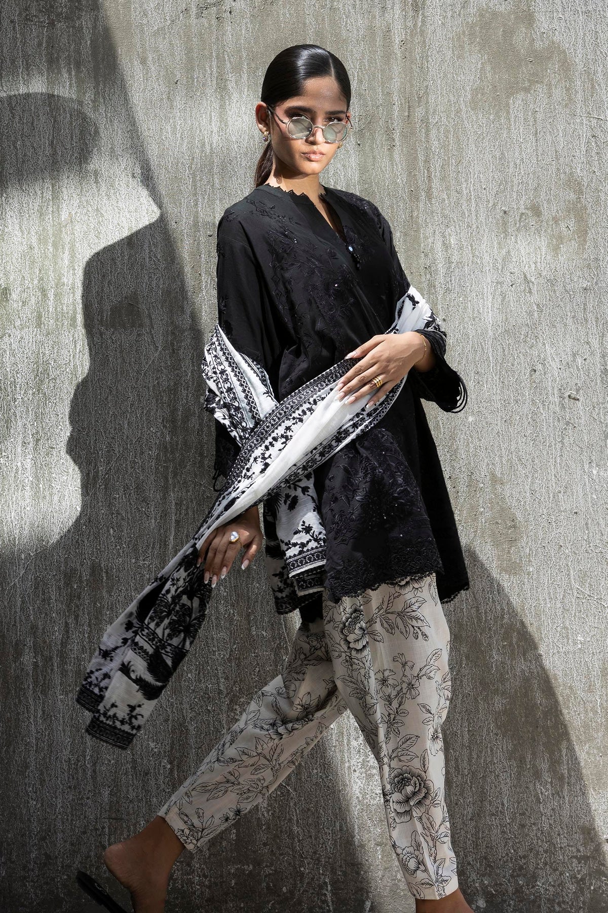 Stitched Embroidered Lawn Suit