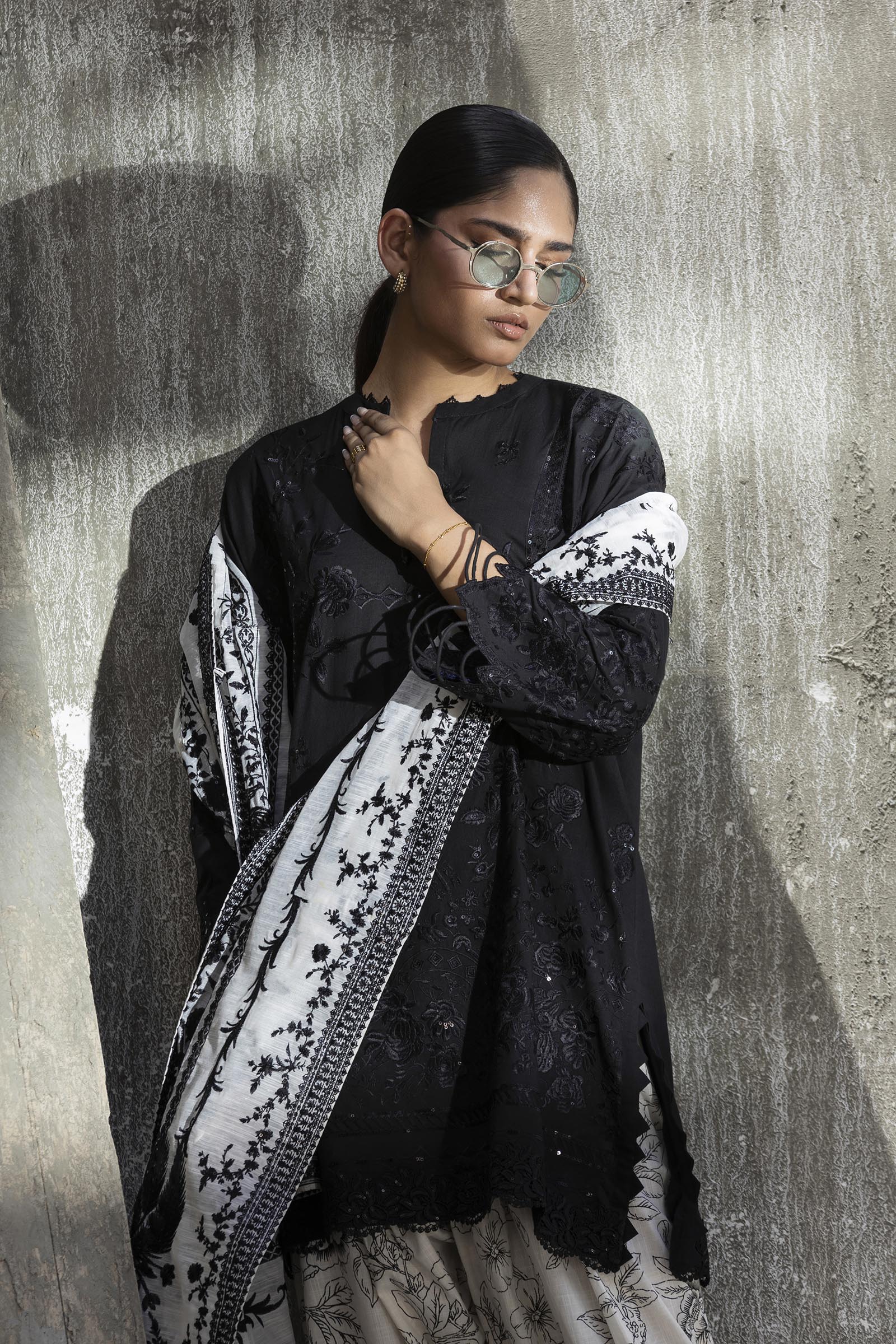 Stitched Embroidered Lawn Suit