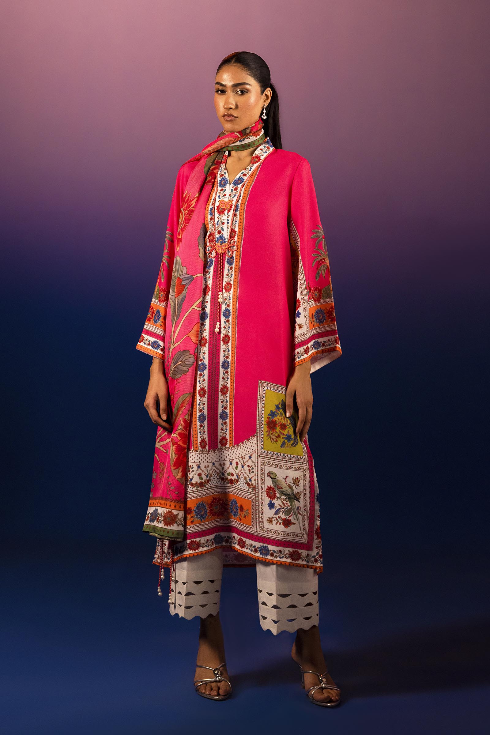 Stitched Printed Crepe Shirt+ Dupatta