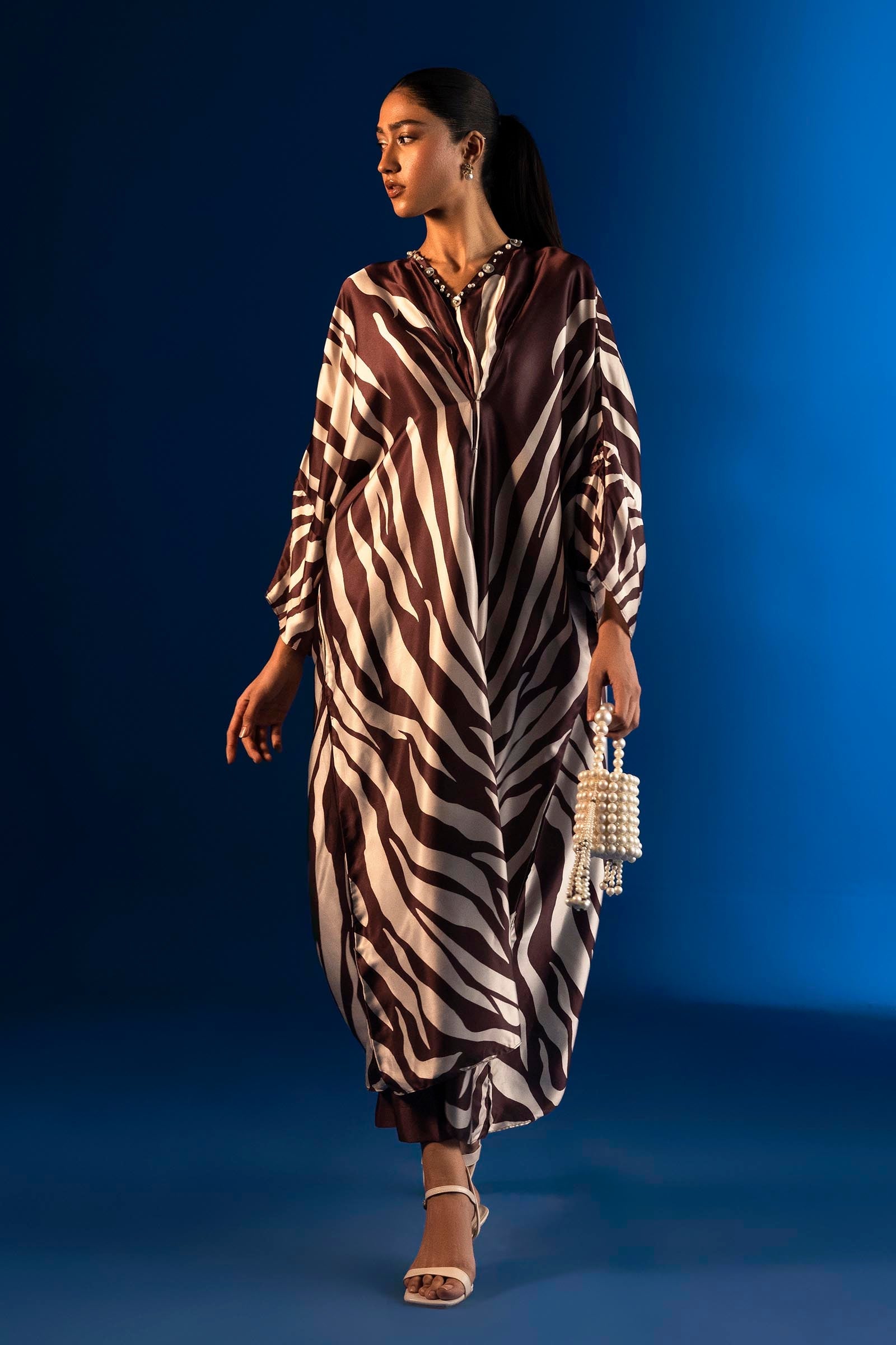 Stitched Printed Satin Shirt+ Culotte