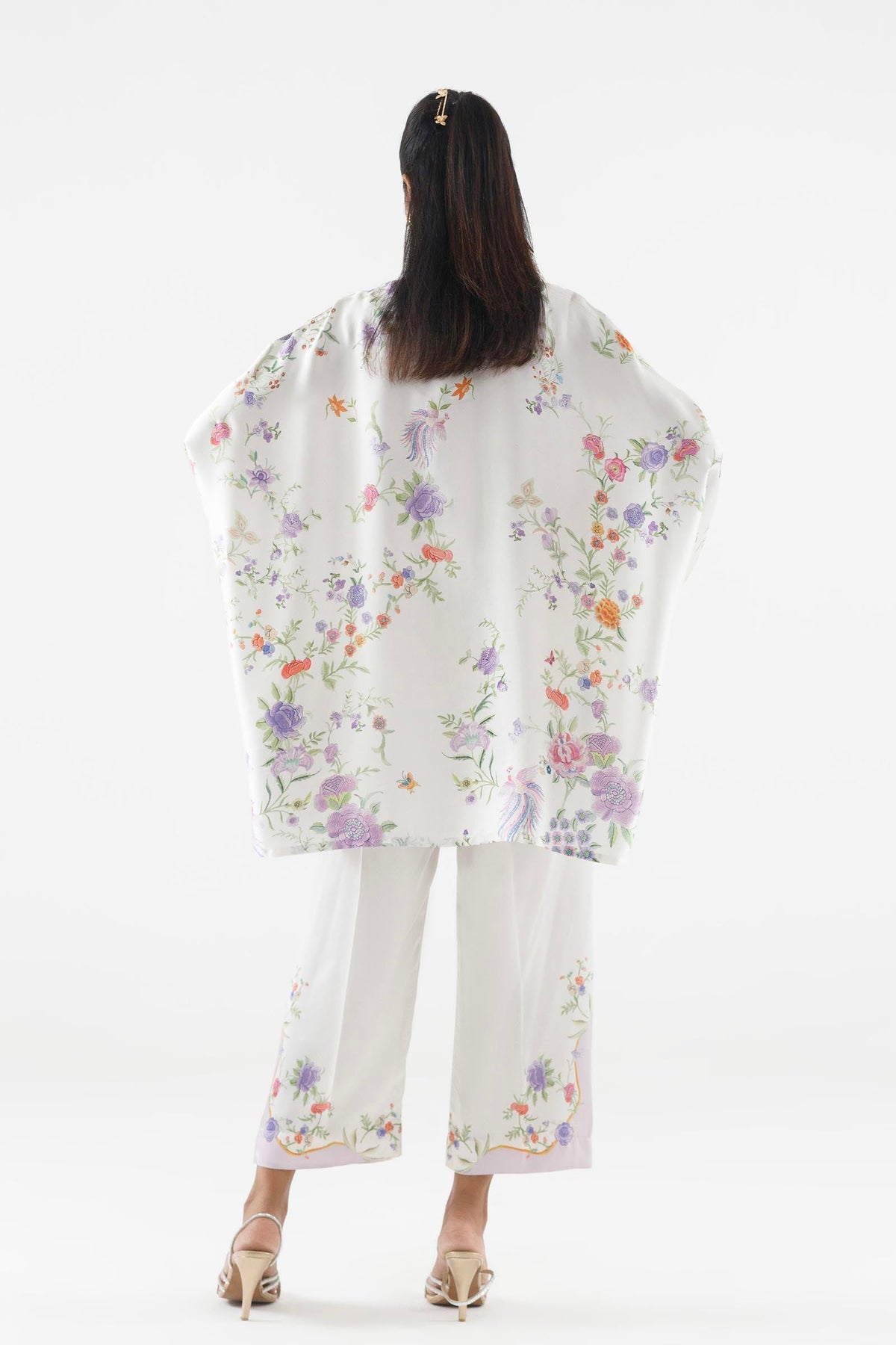 Stitched Printed Satin Shirt+ Culotte