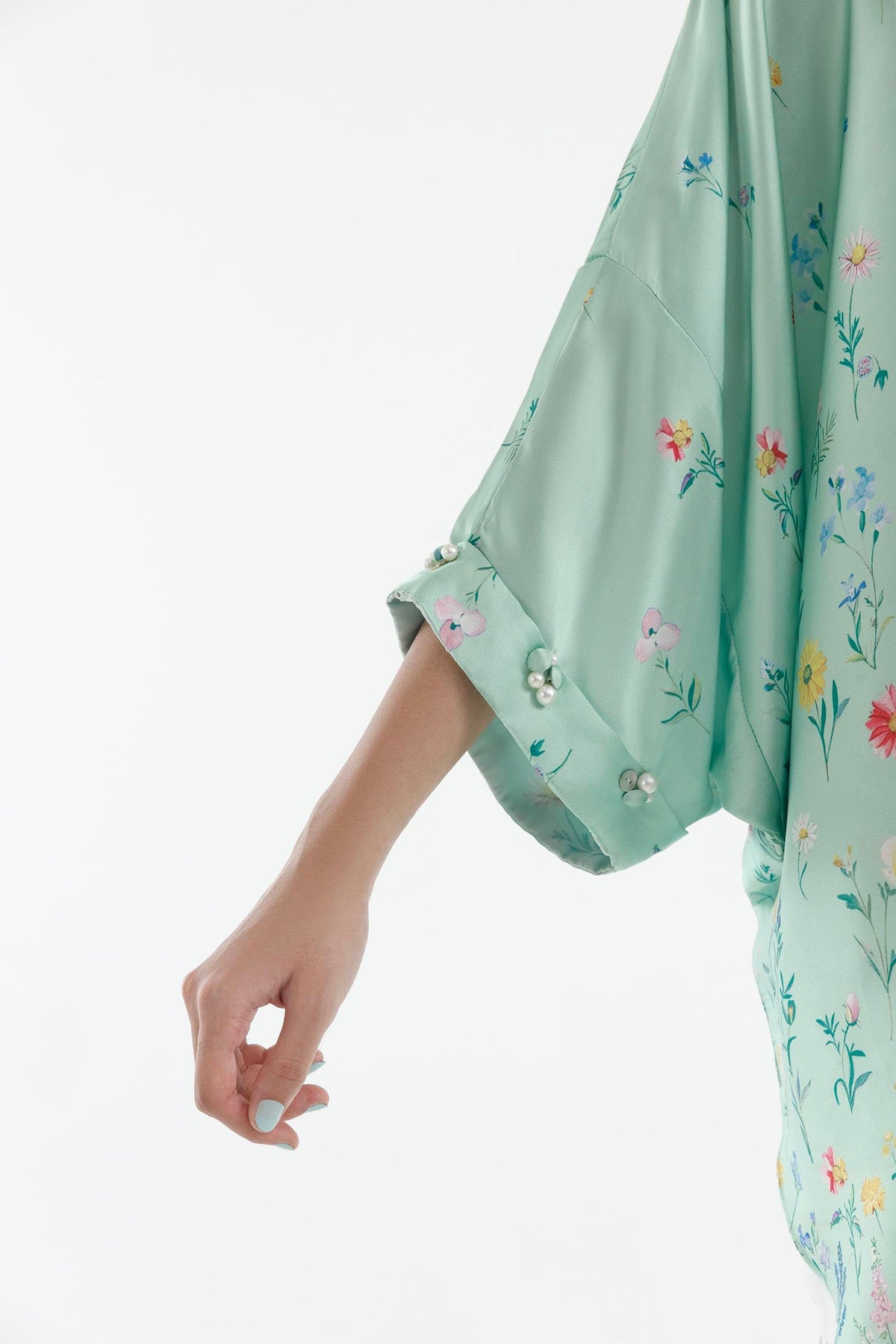 Stitched Printed Satin Shirt+ Shalwar