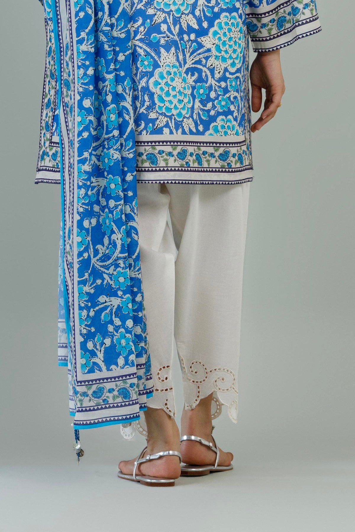 Stitched Embroidered Lawn Shalwar