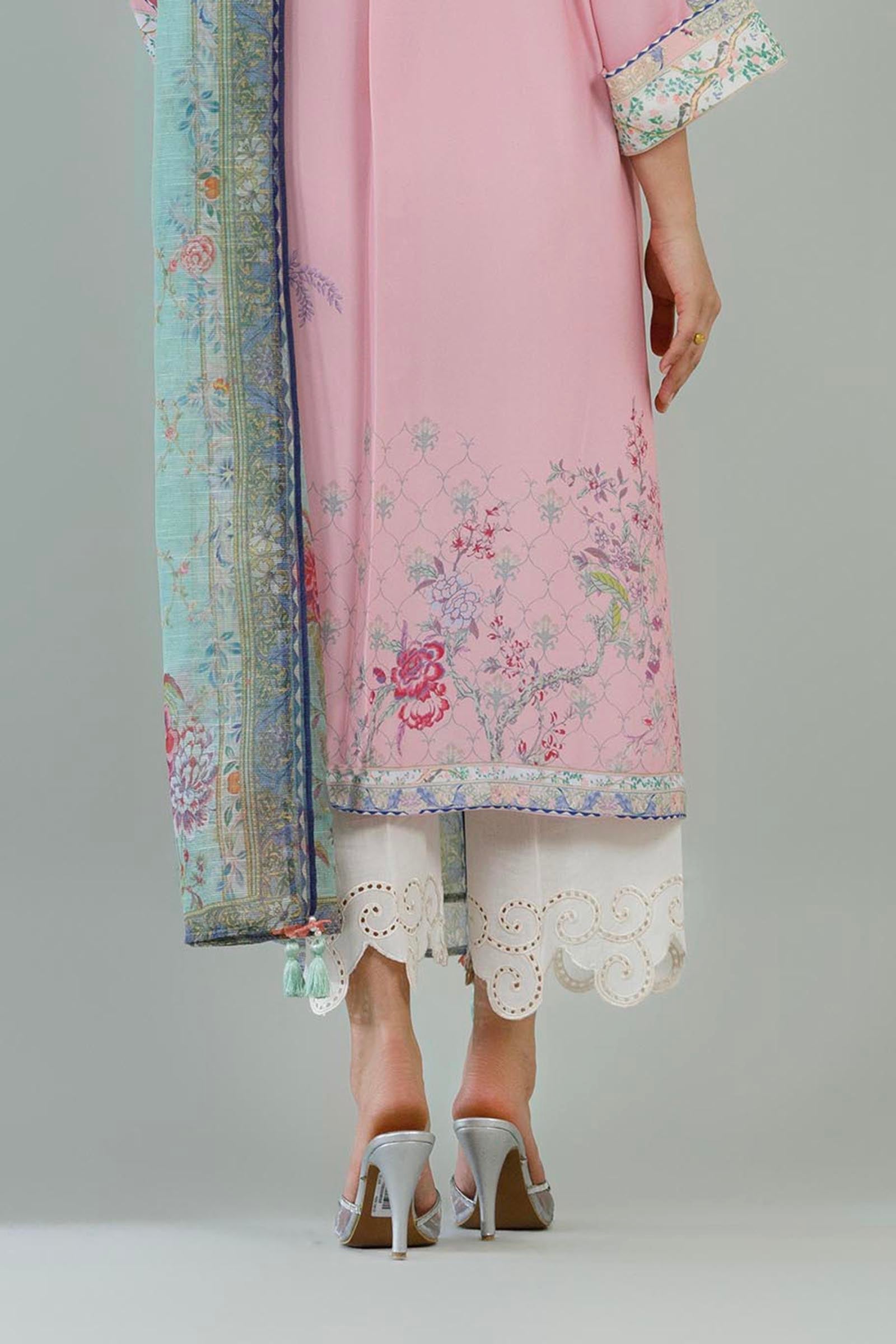 Stitched Embroidered Lawn Culotte