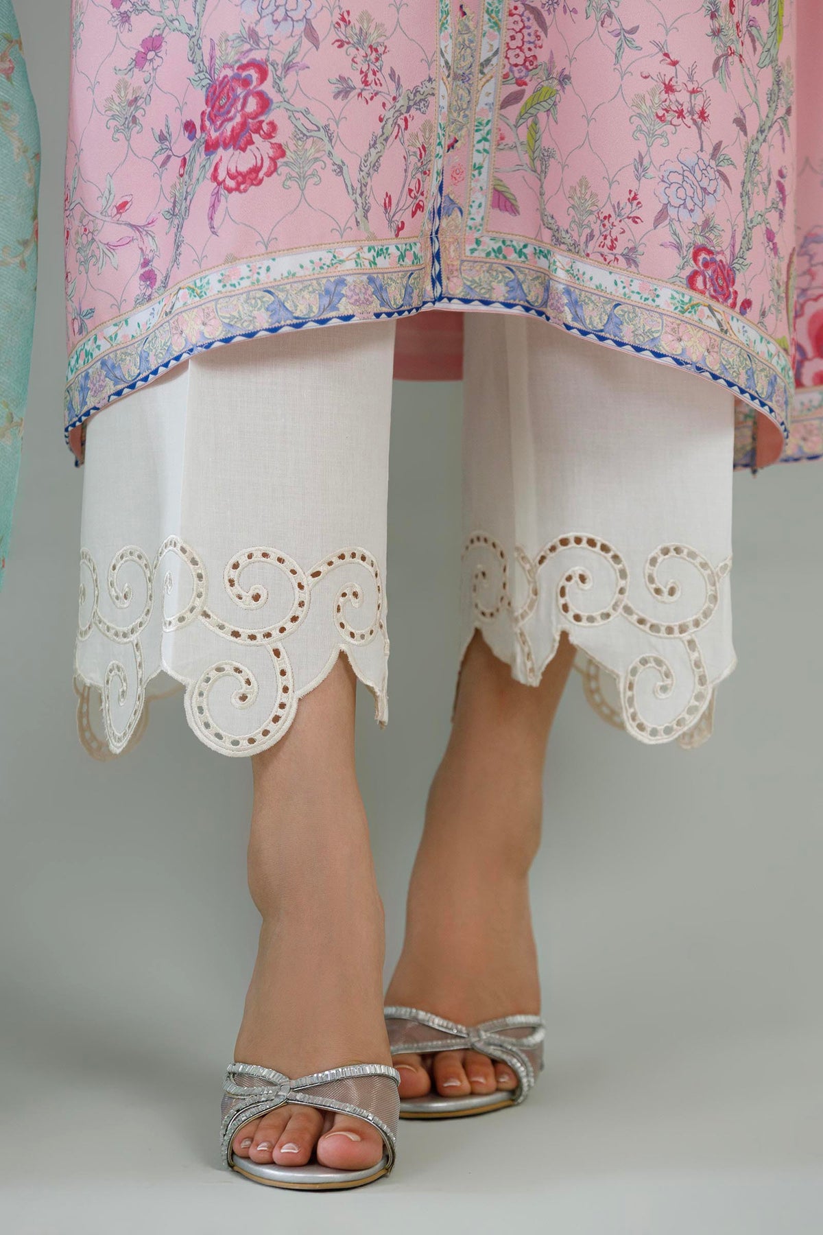 Stitched Embroidered Lawn Culotte