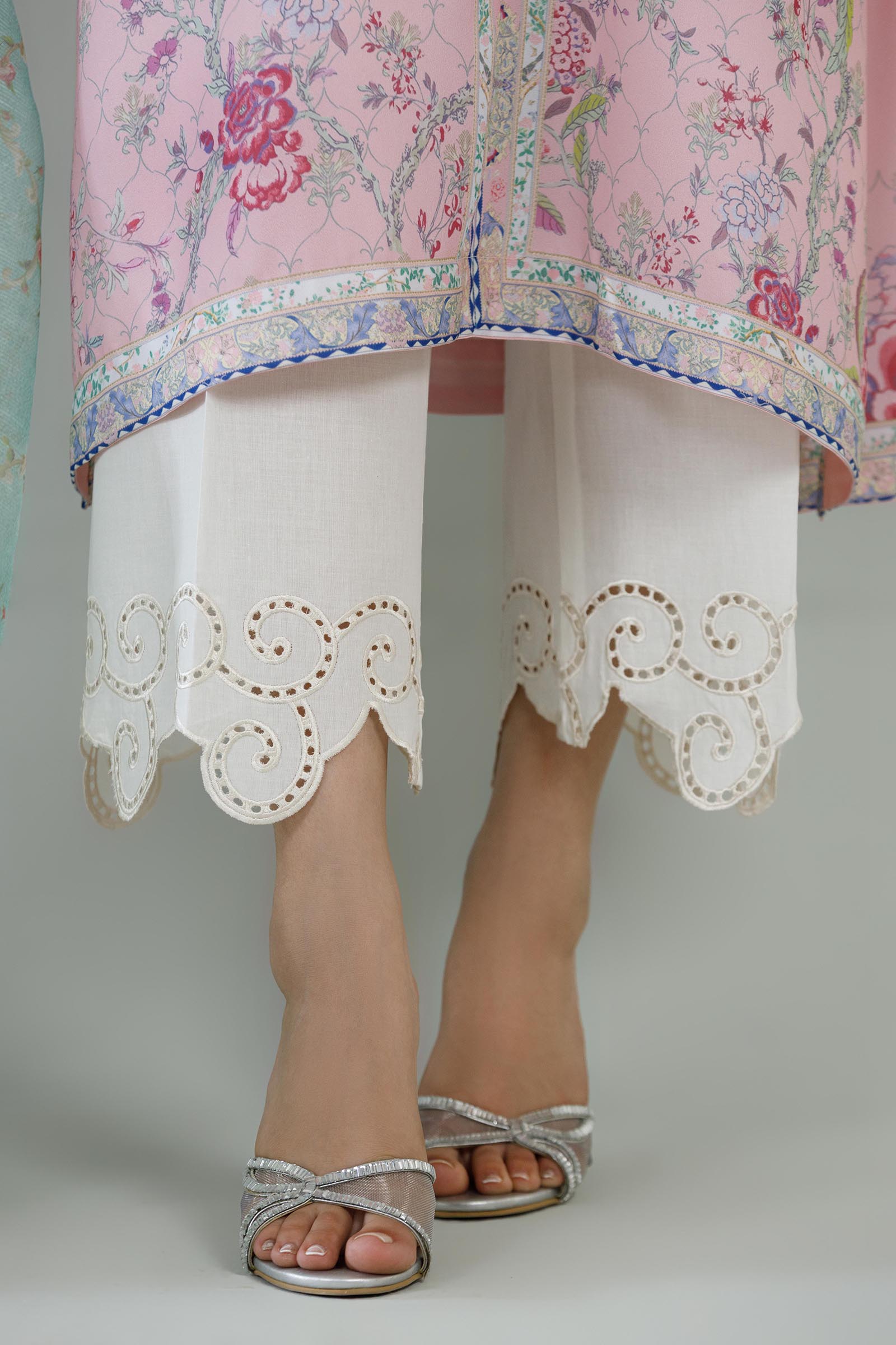 Stitched Embroidered Lawn Culotte
