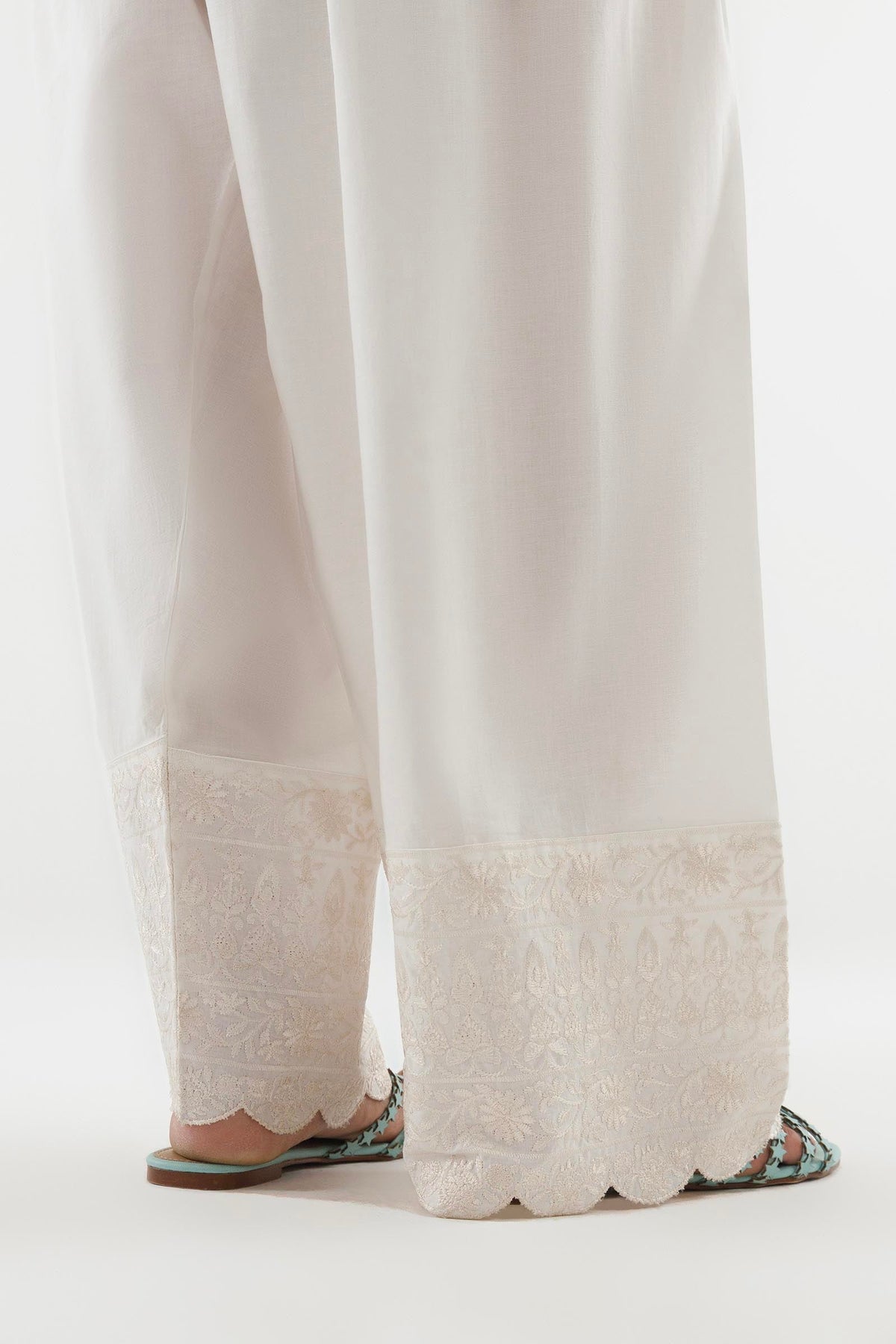Stitched Embroidered Lawn Shalwar