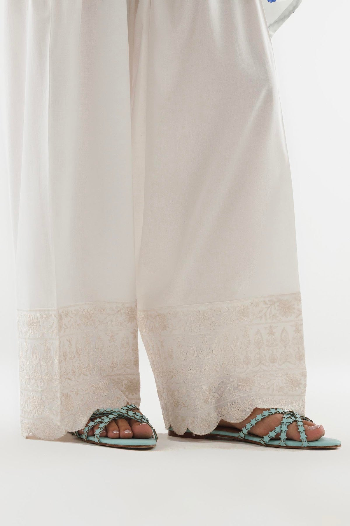 Stitched Embroidered Lawn Shalwar