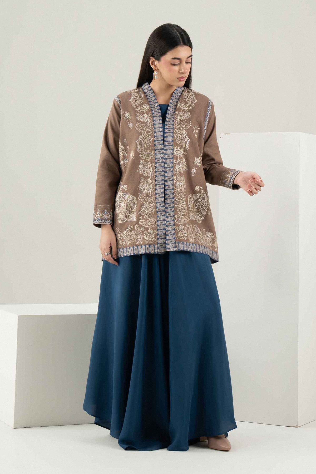 Printed Embroidered Jacket - ST1JE-PRET26WV2-6