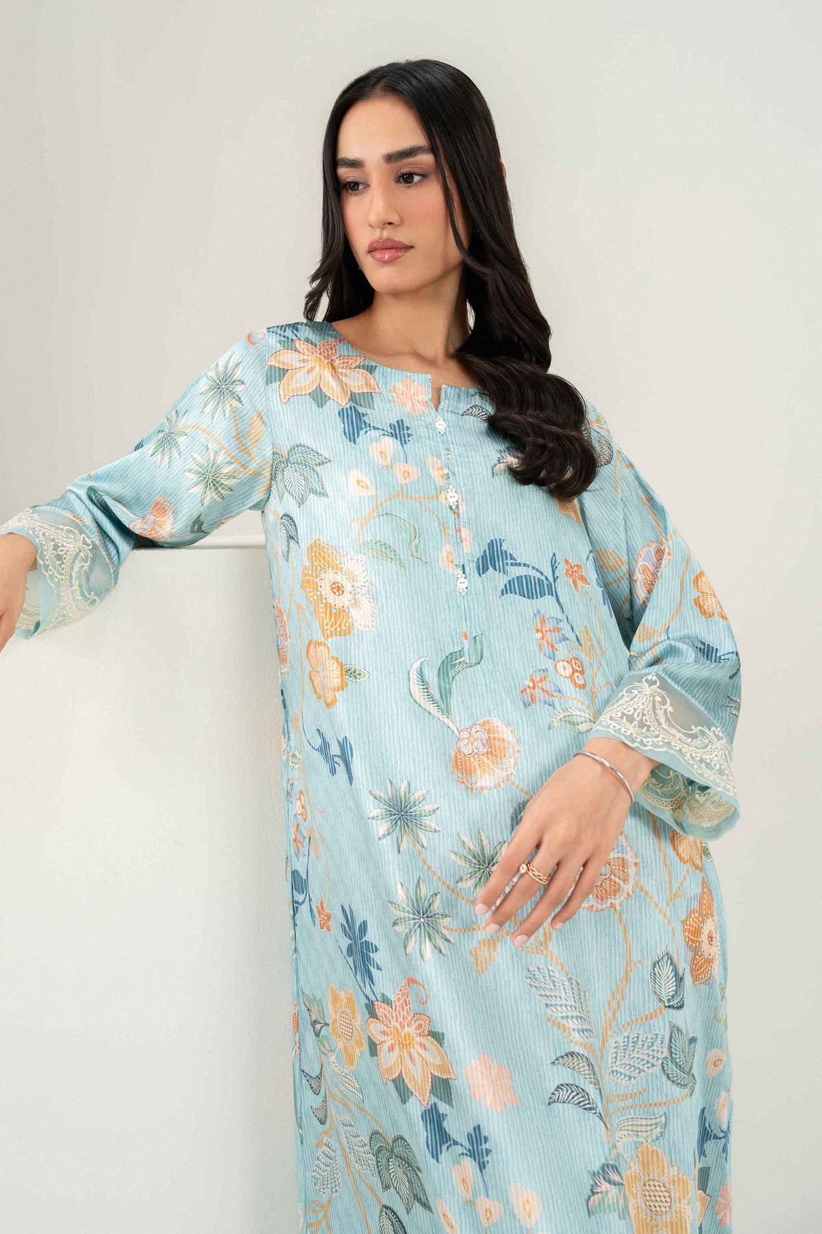 Printed Embroidered Jalabiya - ST1SE-JALA26WV1-5