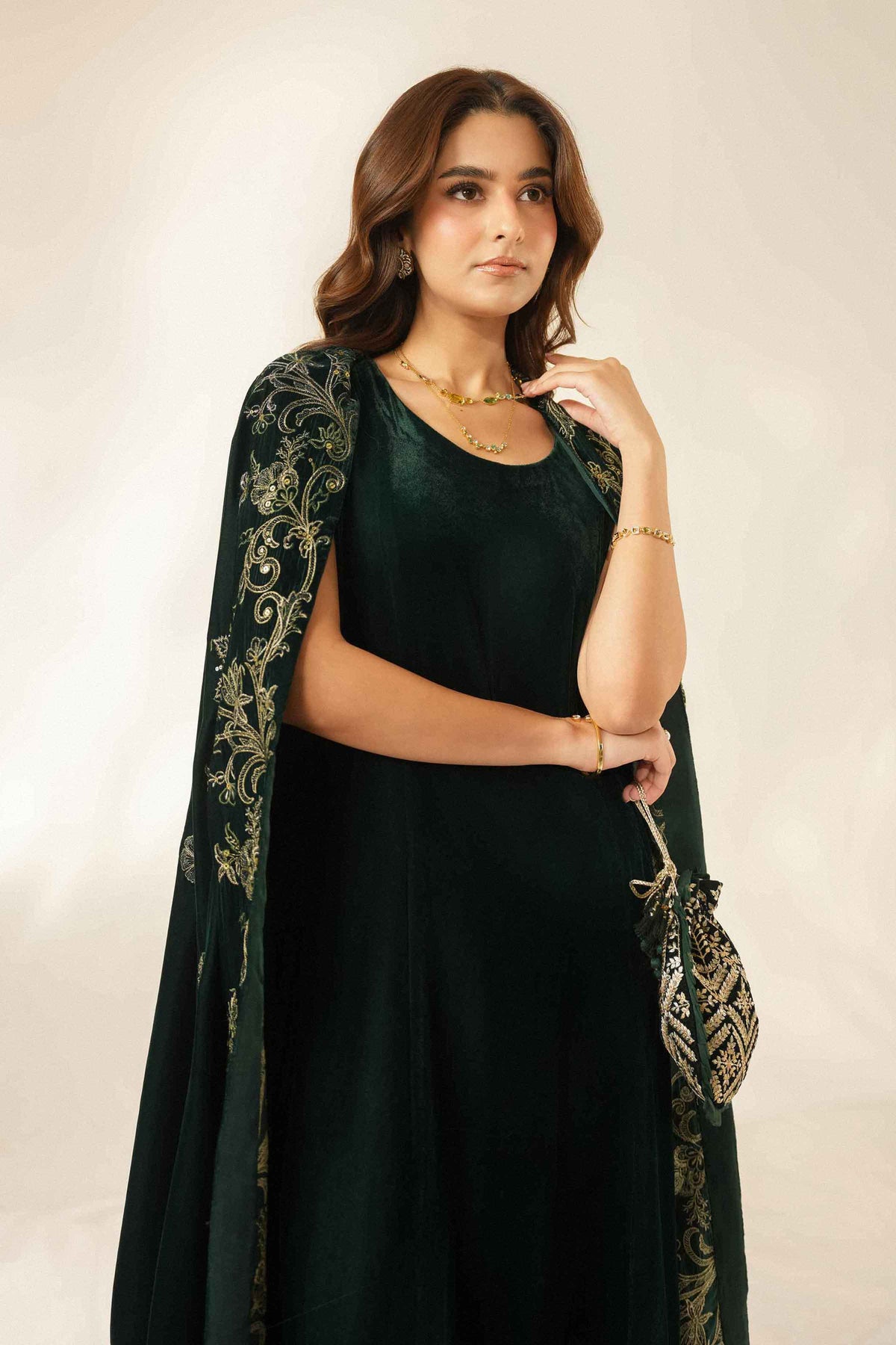 Embroidered Shawl - ST1SE-LUXE26WV1-3