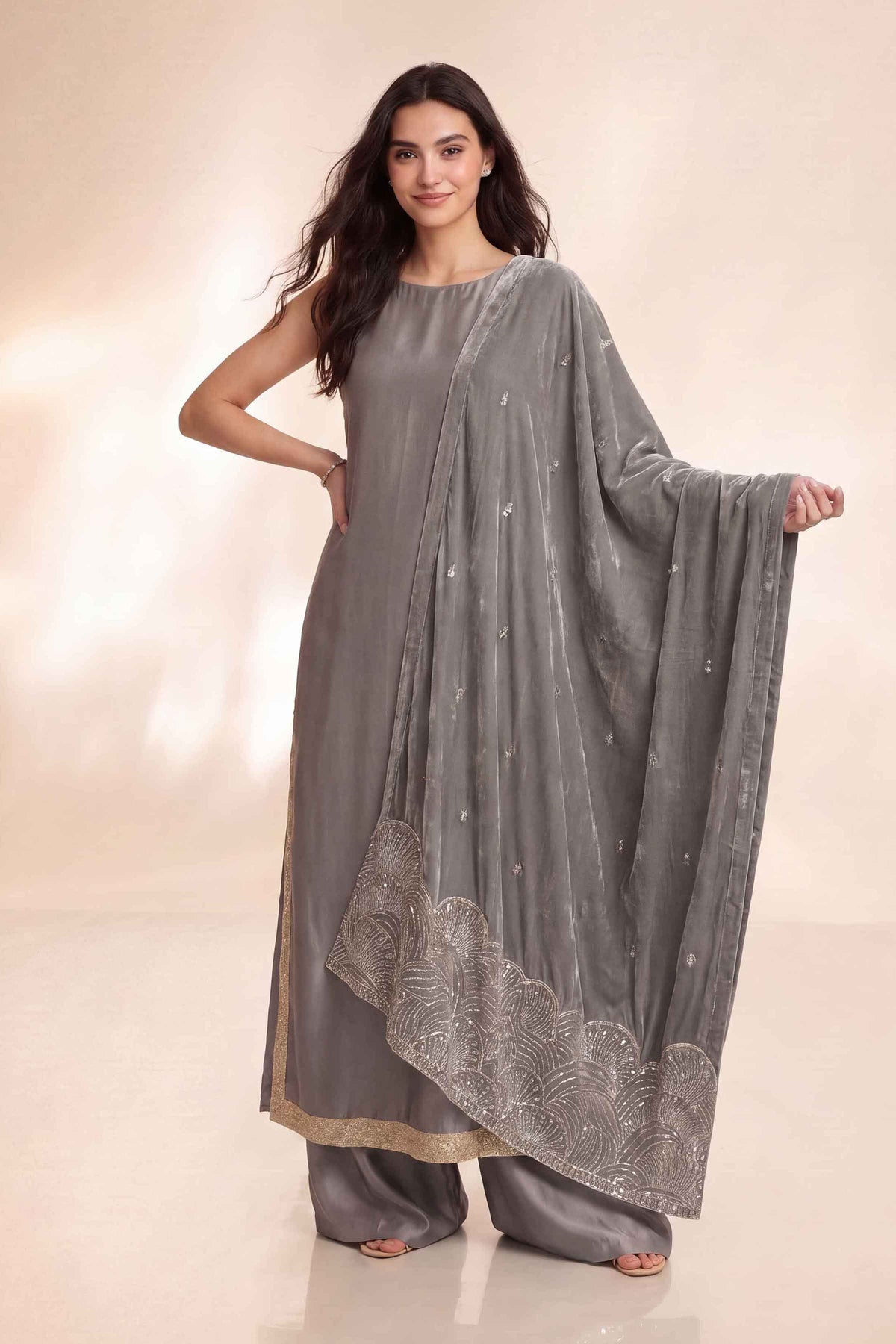 EMBROIDERED SHAWL - ST1SE-LUXE26WV1-6
