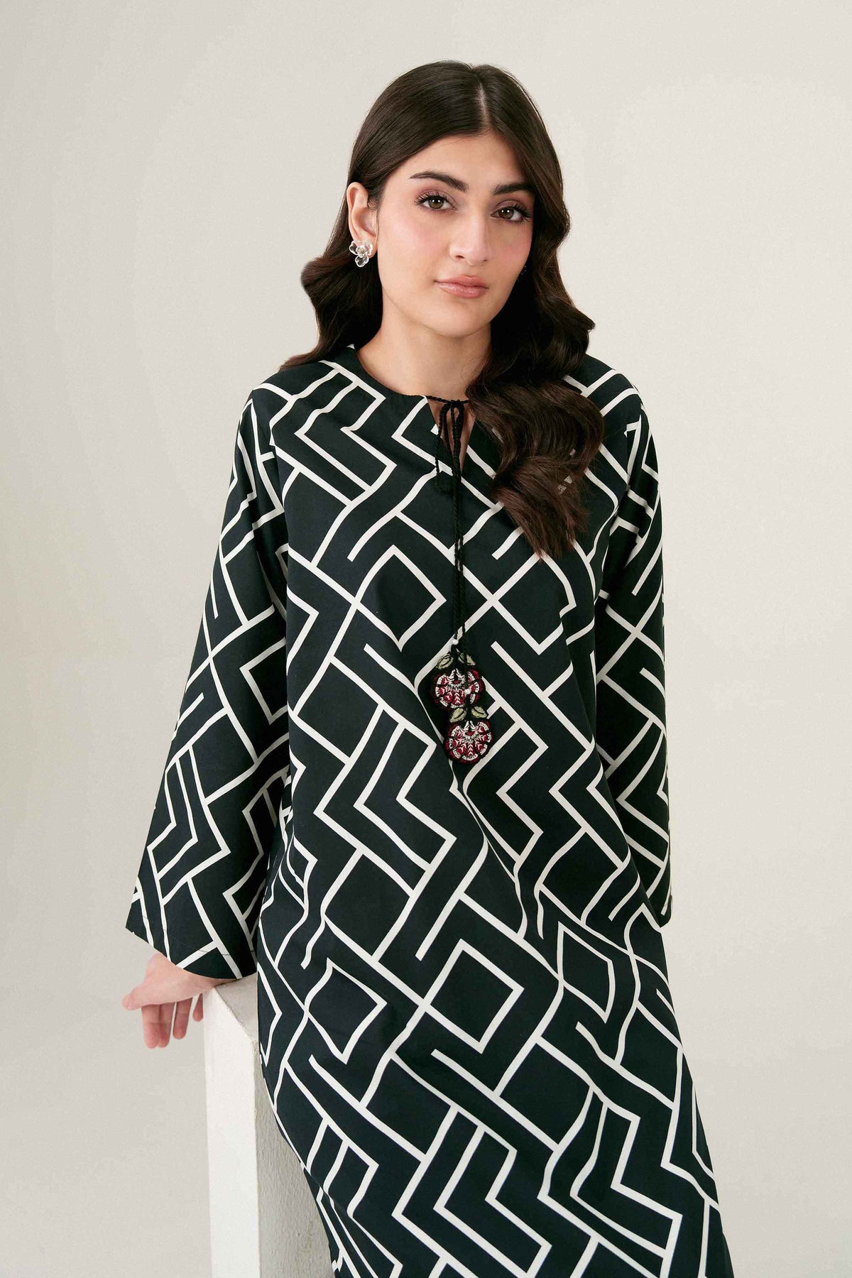 Printed Embroidered Shirt - ST1SE-PRET26WV1-2
