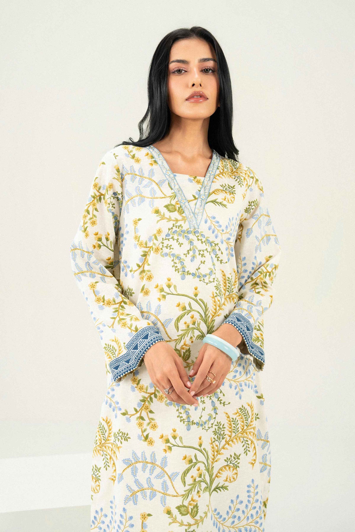 Printed Embroidered Shirt - ST1SE-PRET26WV2-2