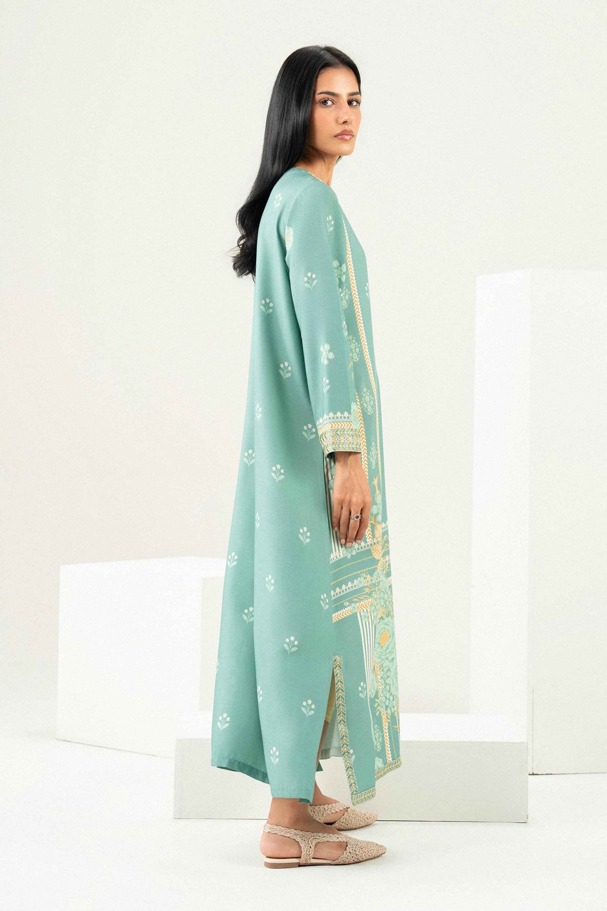 Printed Embroidered Kaftan - ST1SE-PRET26WV2-22