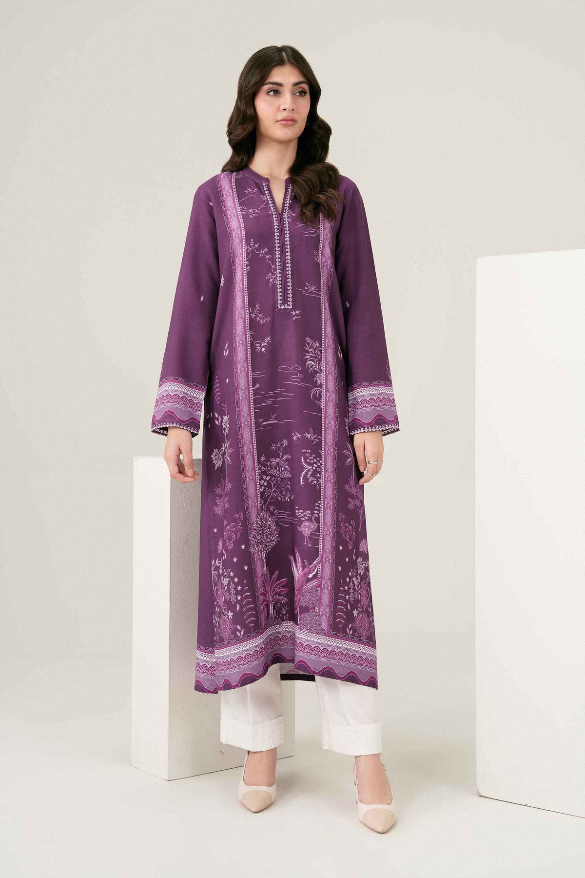Printed Embroidered Shirt - ST1SE-PRET26WV2-23