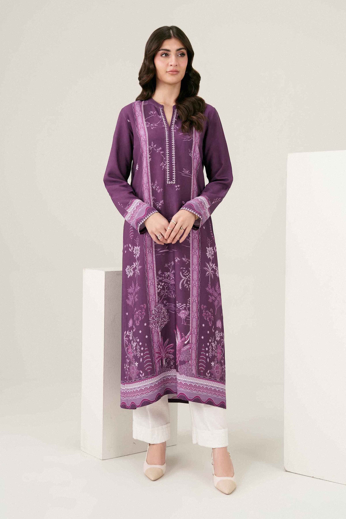 Printed Embroidered Shirt - ST1SE-PRET26WV2-23