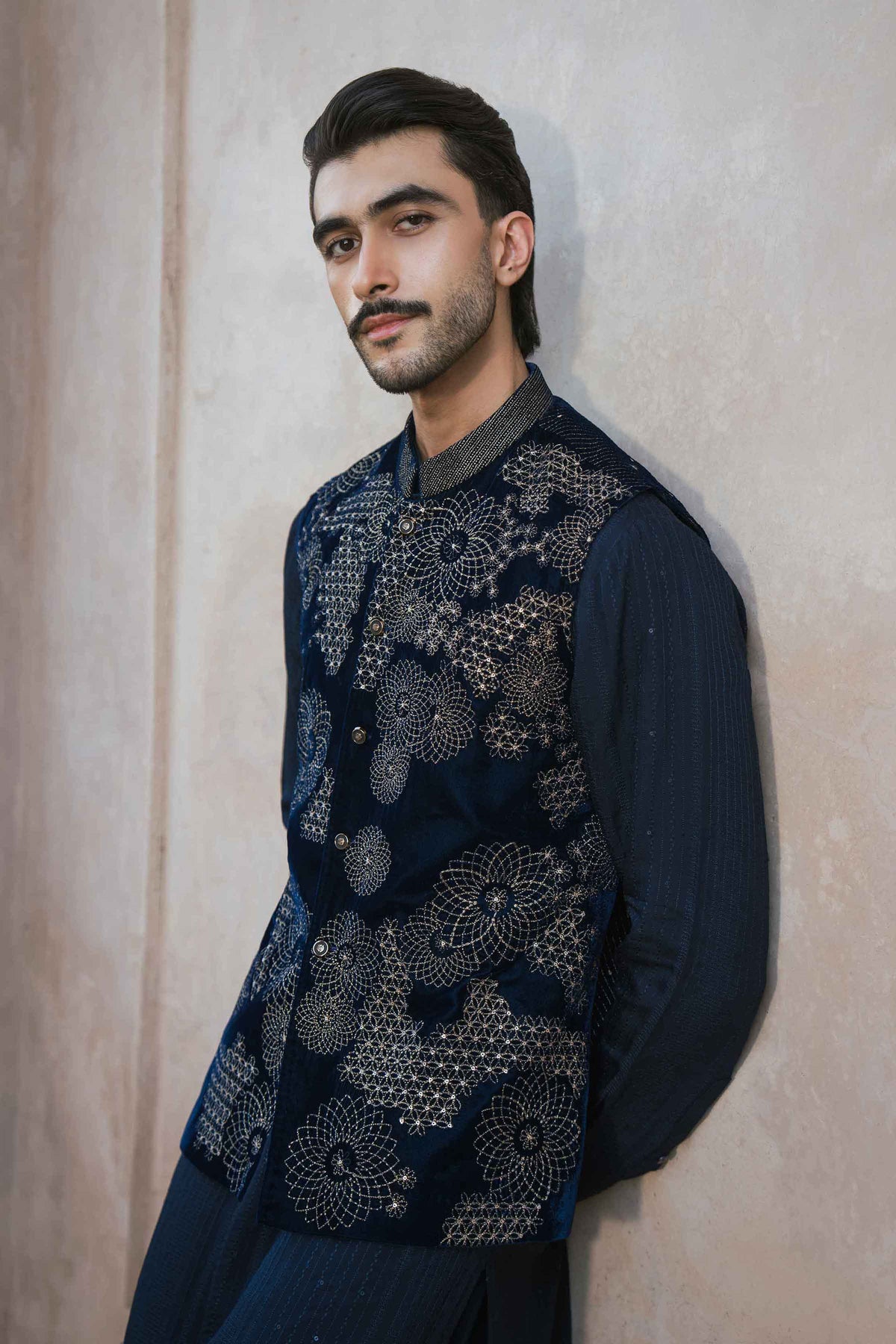 Embroidered Waistcoat - ST1WE-NAQ26WV1-1